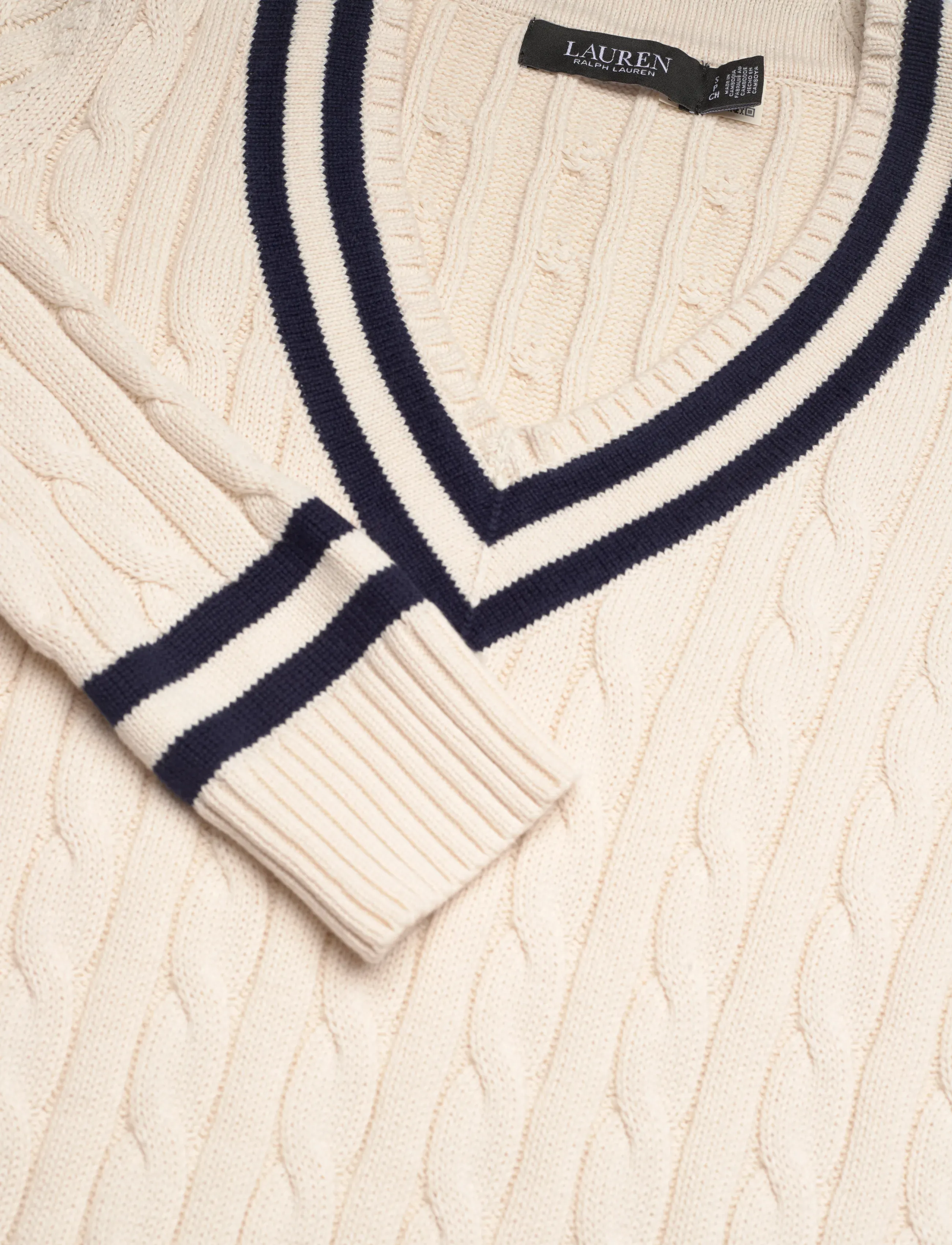 Lauren Ralph Lauren - GASSED COTTON-SWEATER-PULLOVER - striktrøjer - mascarpone cream - 5