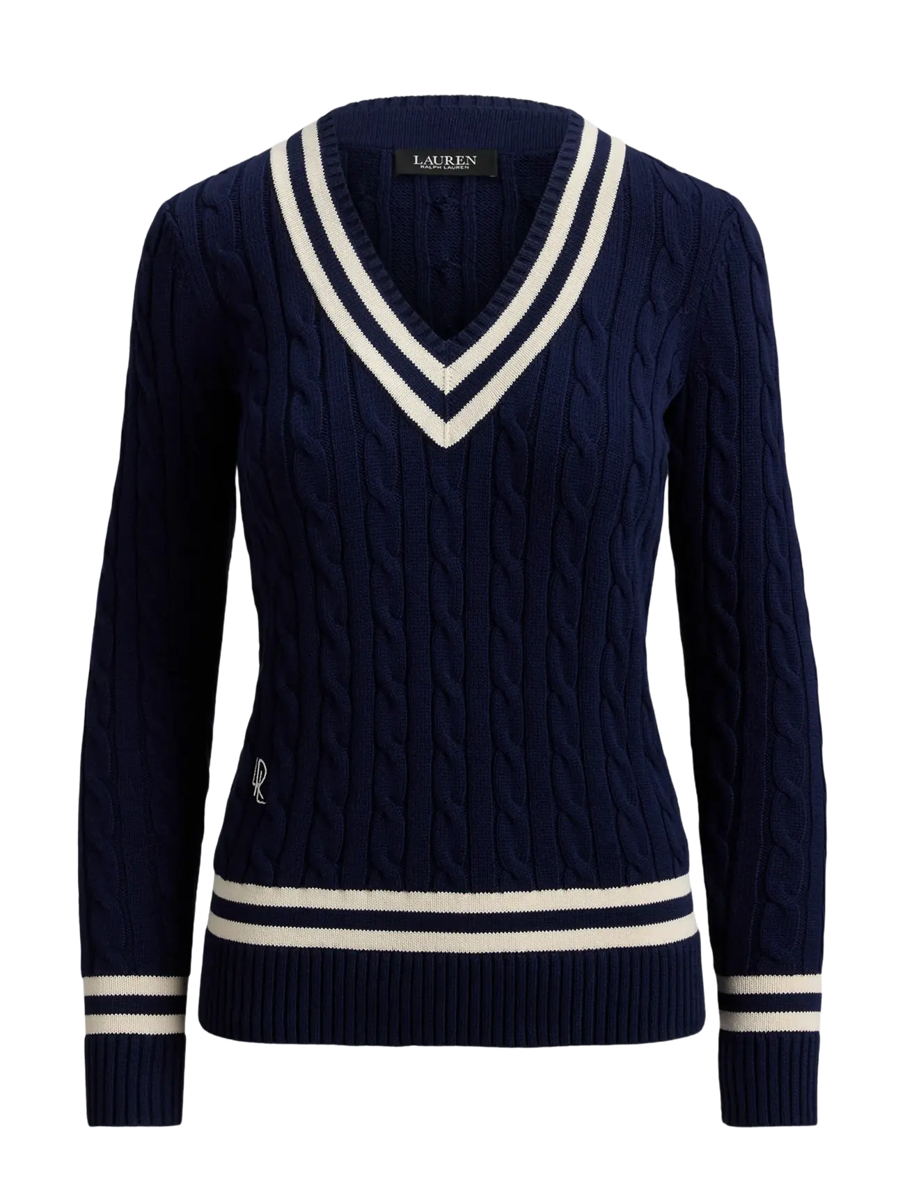Lauren Ralph Lauren GASSED COTTON-SWEATER-PULLOVER - Jumpers - REFINED NAVY/MASC / navy