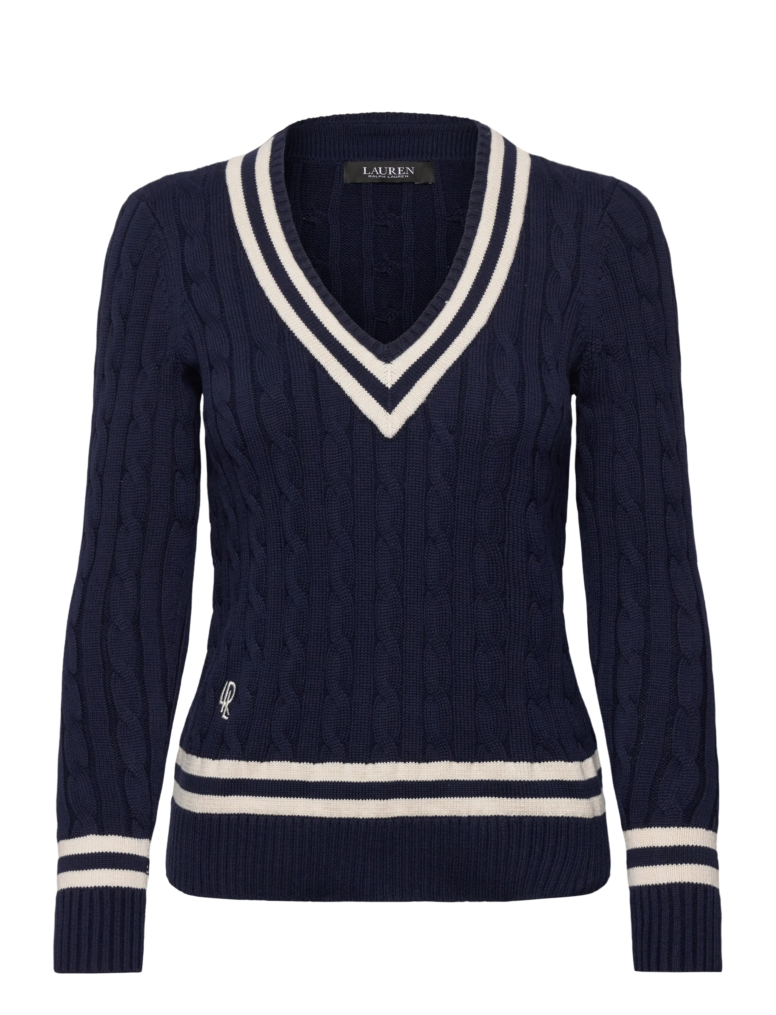Lauren Ralph Lauren GASSED COTTON-SWEATER-PULLOVER - Kleidung - REFINED NAVY/MASC / navy