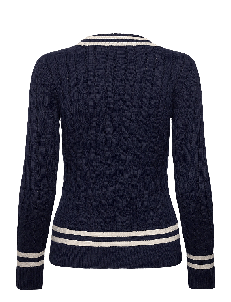 Lauren Ralph Lauren - GASSED COTTON-SWEATER-PULLOVER - stickade tröjor - refined navy/masc - 1