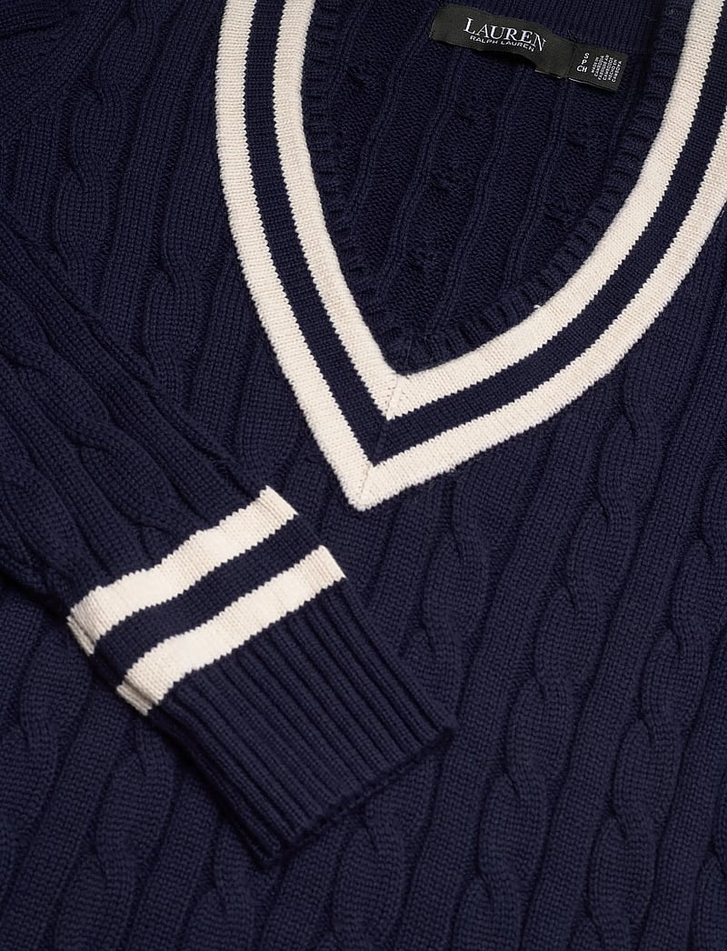 Lauren Ralph Lauren - GASSED COTTON-SWEATER-PULLOVER - stickade tröjor - refined navy/masc - 2