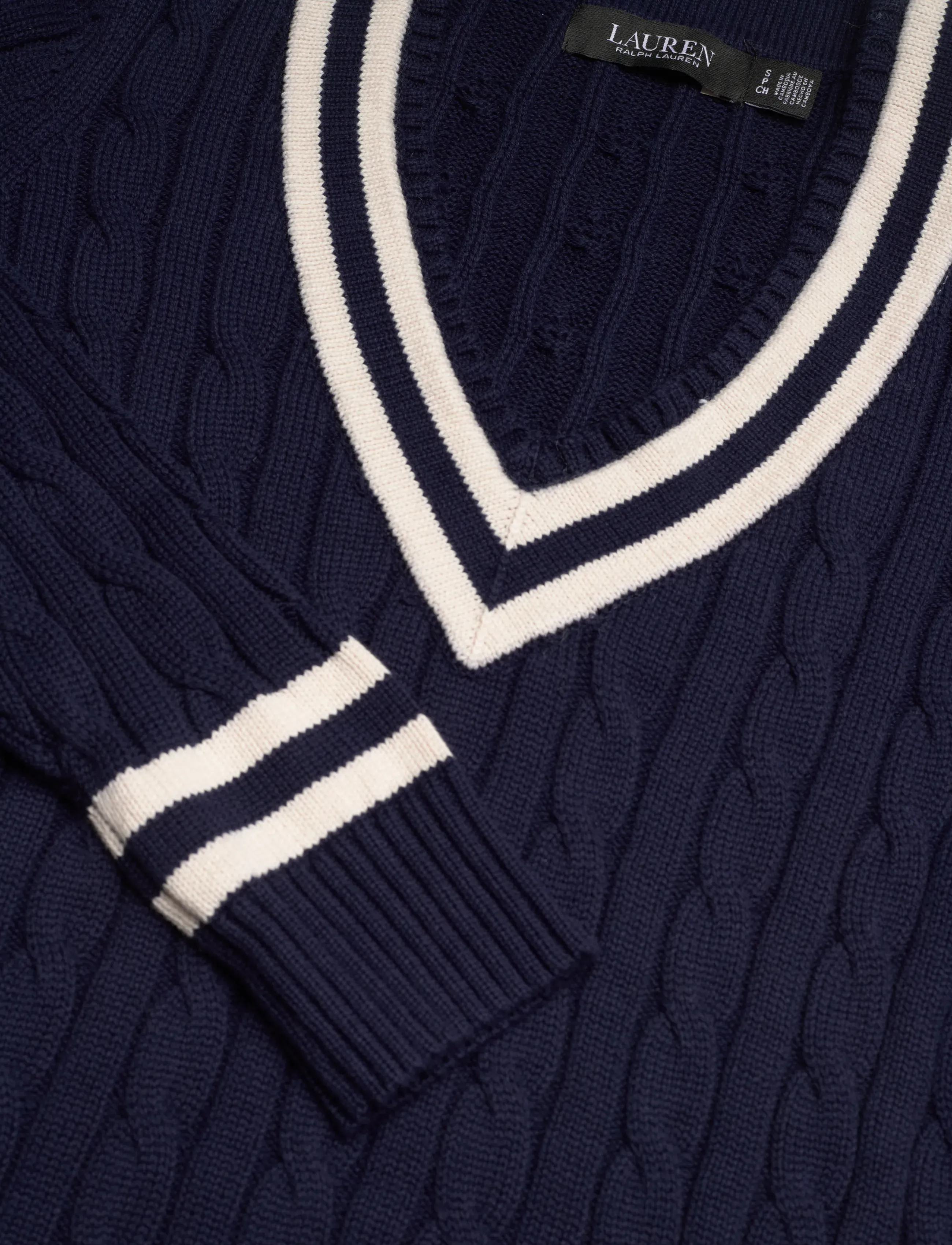 Lauren Ralph Lauren - GASSED COTTON-SWEATER-PULLOVER - sviitrid - refined navy/masc - 4