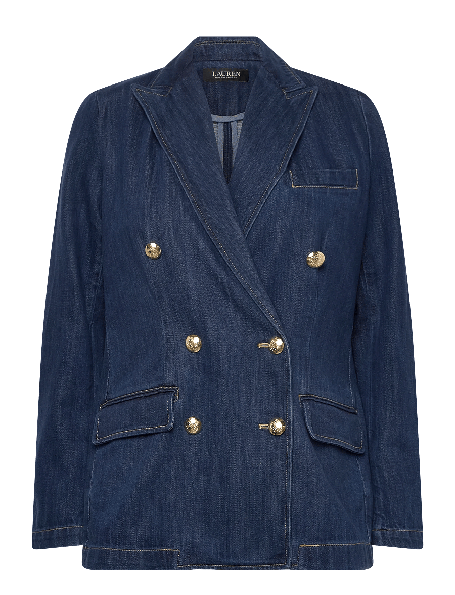 Lauren Ralph Lauren - 3X1 RIGID DENIM-WVN-BLAZER/SPORT CO - tvíhnepptir jakkar - maxen wash - 1