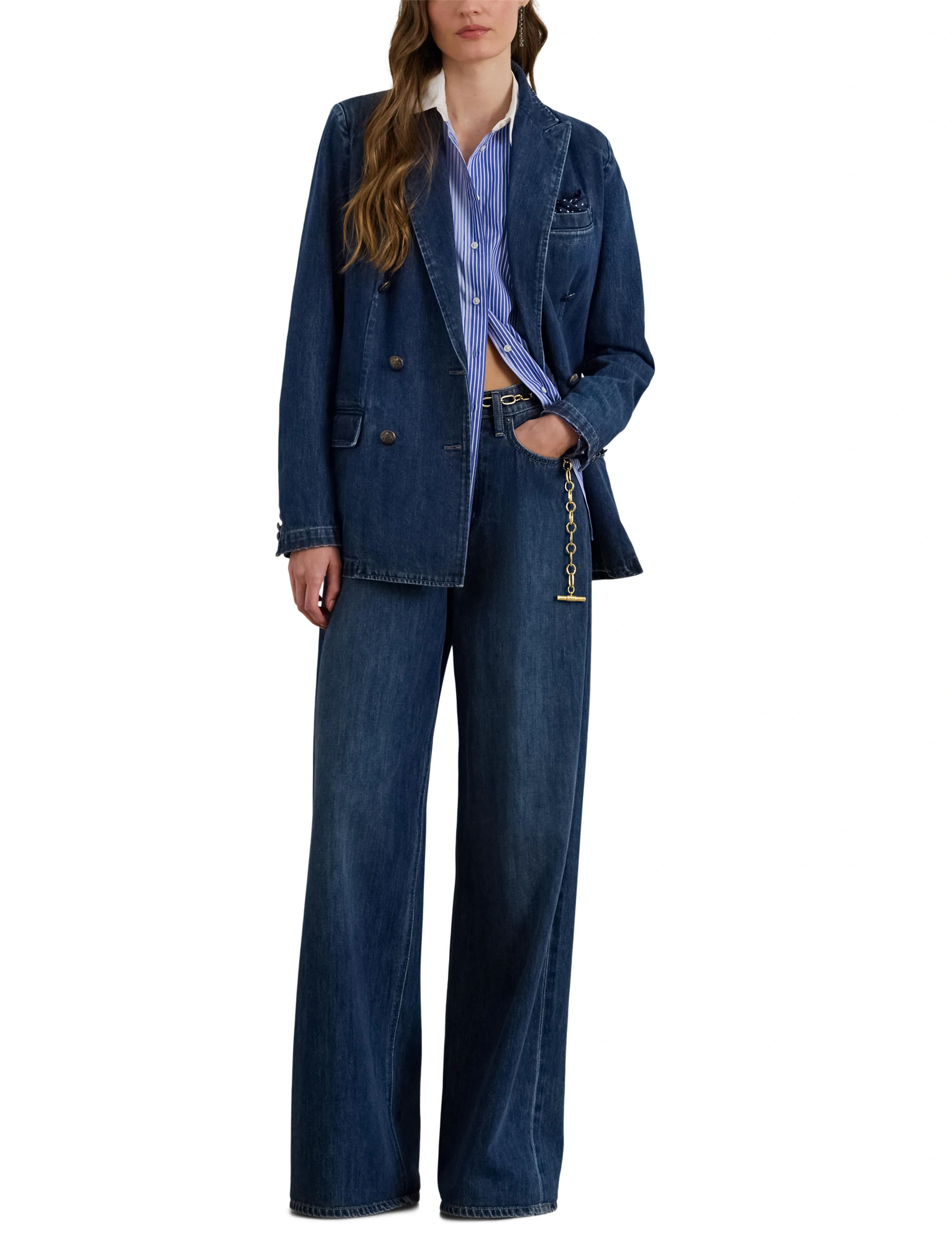 Lauren Ralph Lauren 3X1 Rigid Denim-Wvn-Blazer/Sport Co kavajer & blazers dam – bild 8