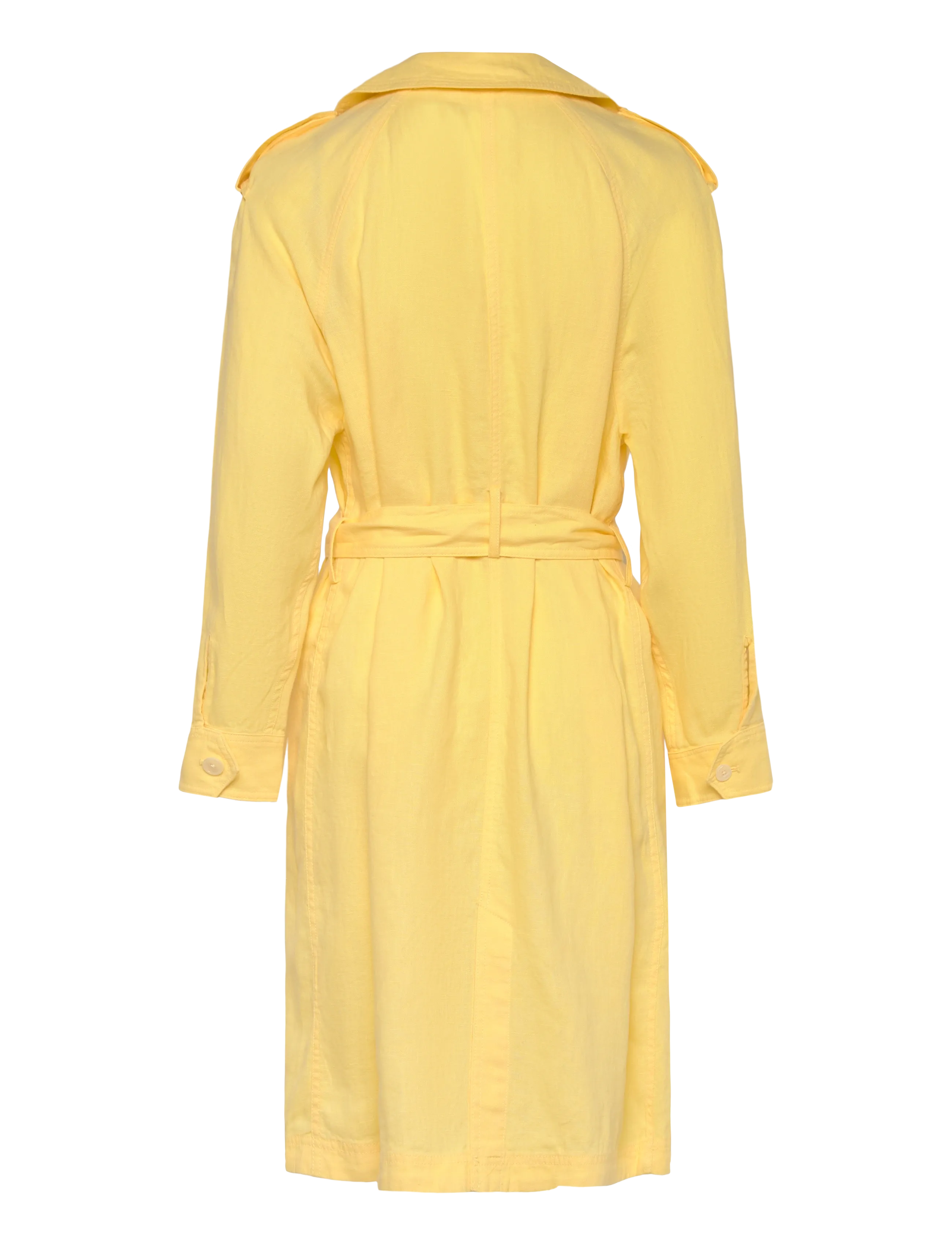 Lauren Ralph Lauren - CLASSIC LINEN-WVN-COAT - trenchcoats - lemon sorbet - 2
