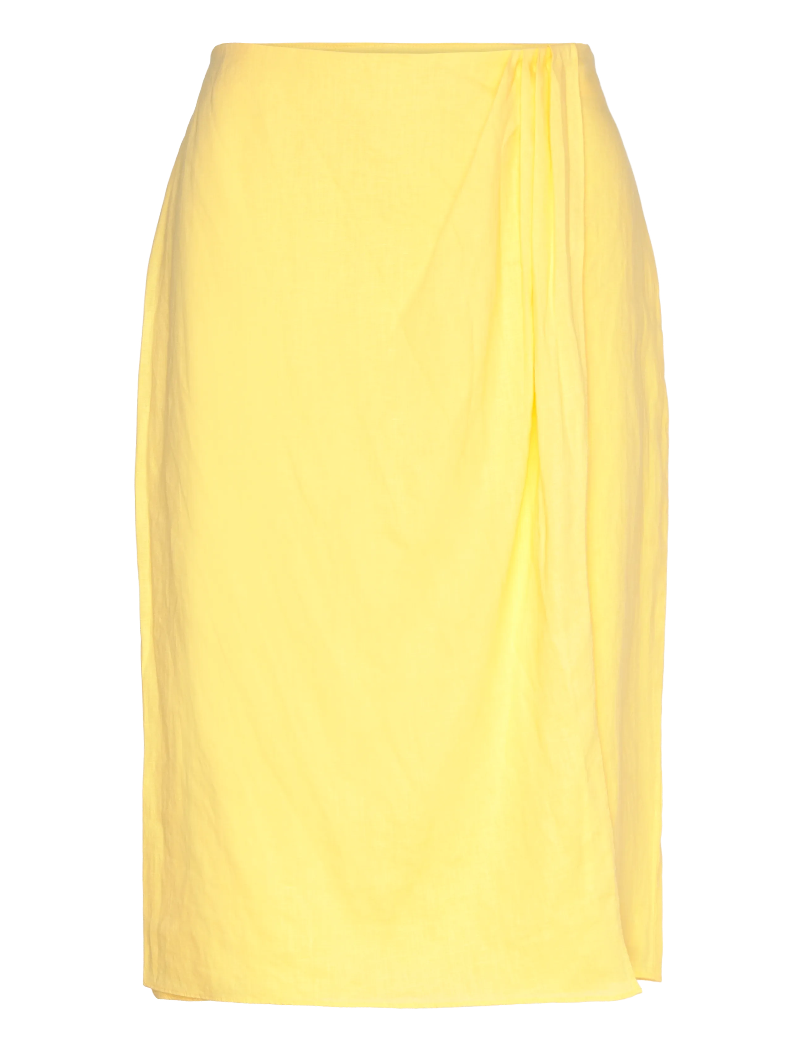 Lauren Ralph Lauren SOFT DRAPEY LINEN-WVN-SKIRT - Tøj - LEMON SORBET / yellow