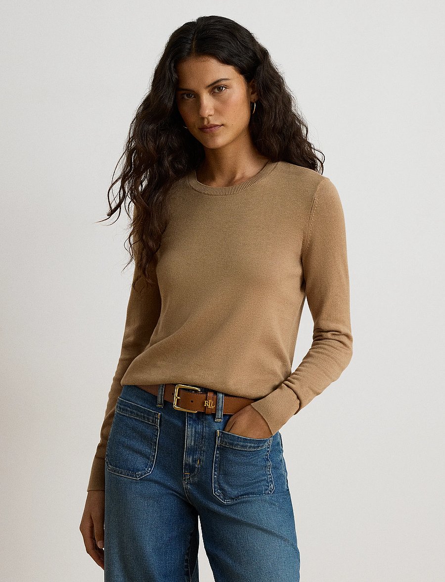 Lauren Ralph Lauren - Cotton-Modal Sweater - pullover - lauren camel - 5