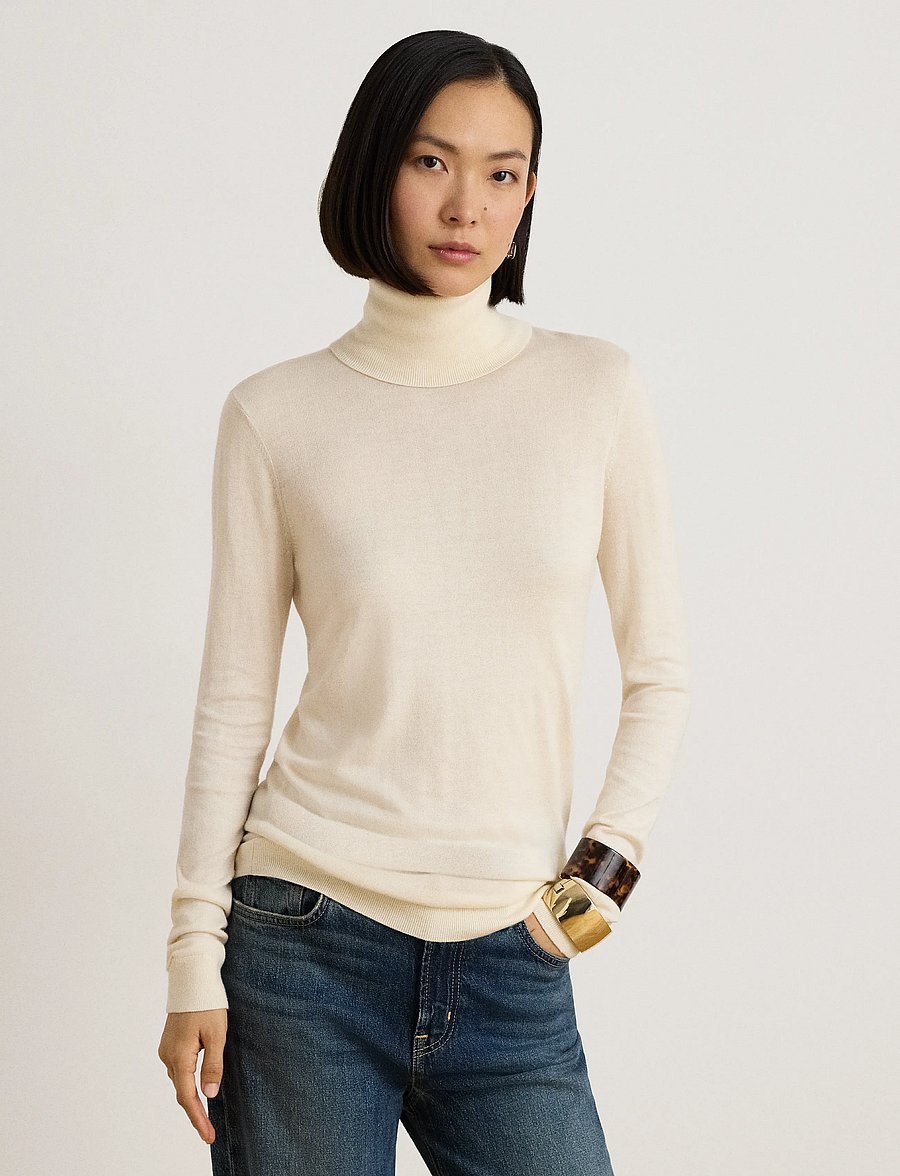 Lauren Ralph Lauren - Turtleneck Sweater - kõrge kaelusega kudumid - mascarpone cream - 1