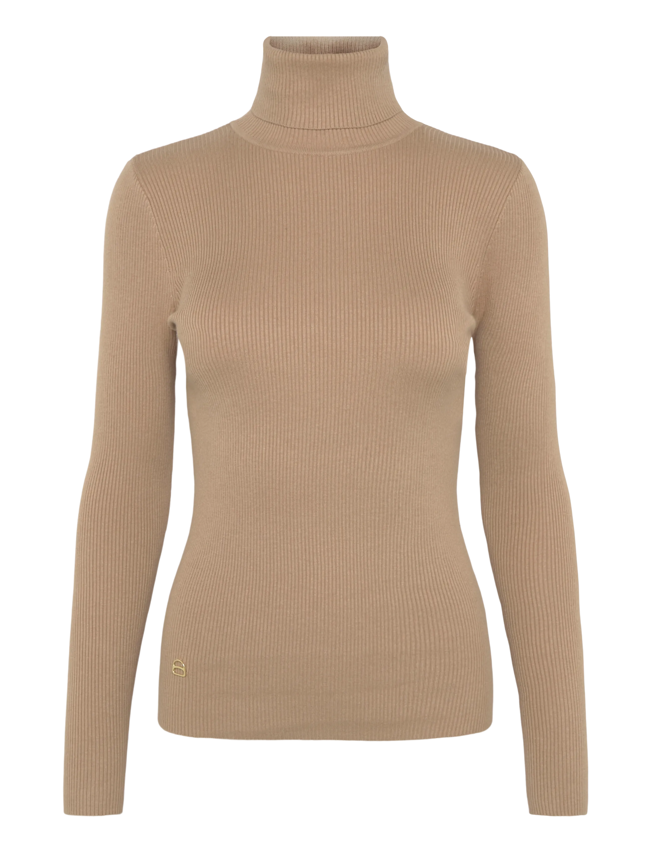 Lauren Ralph Lauren Cotton-Blend Ribbed Turtleneck - Lauren Ralph Lauren - LAUREN CAMEL / brown