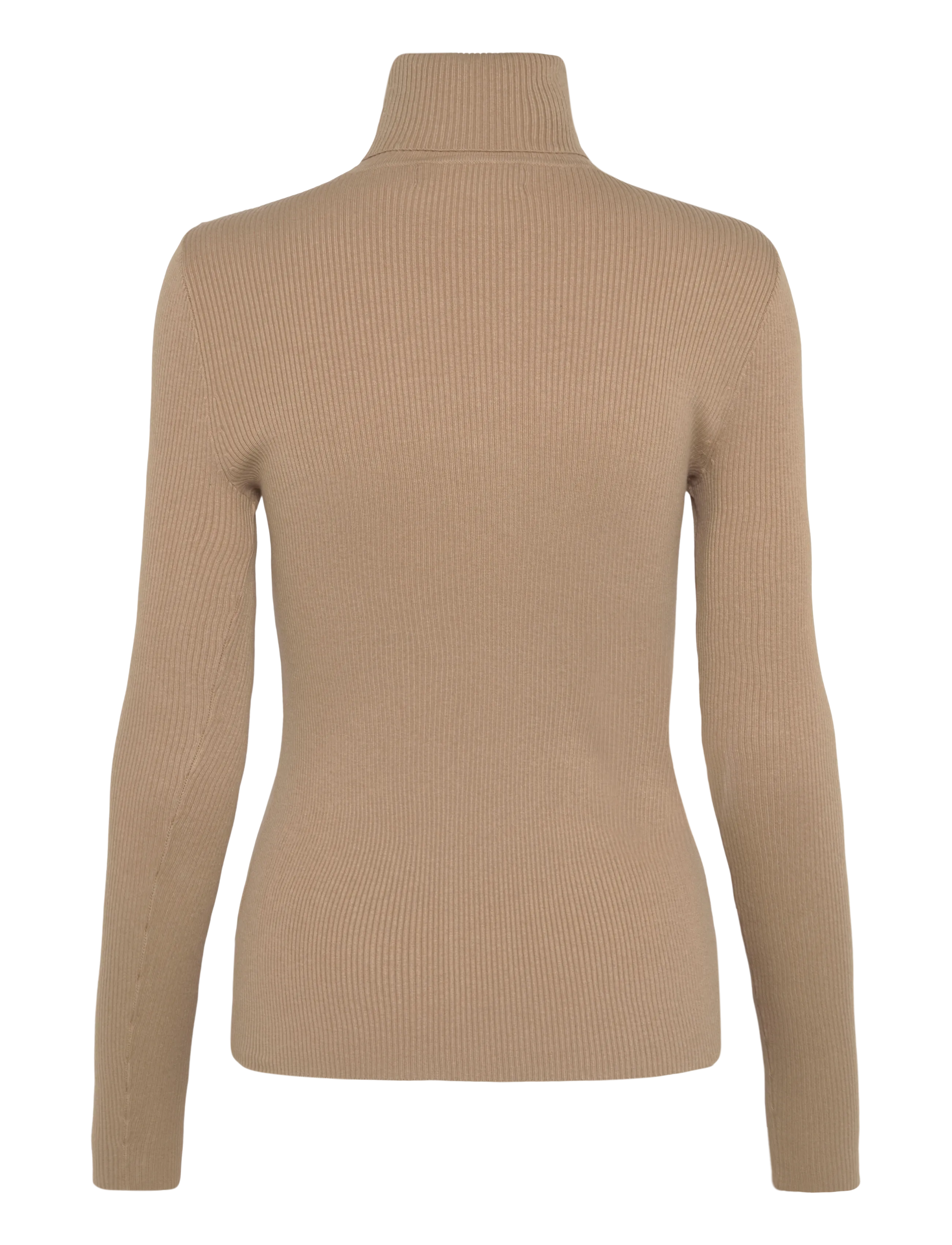 Lauren Ralph Lauren - Cotton-Blend Ribbed Turtleneck - kõrge kaelusega kudumid - lauren camel - 3
