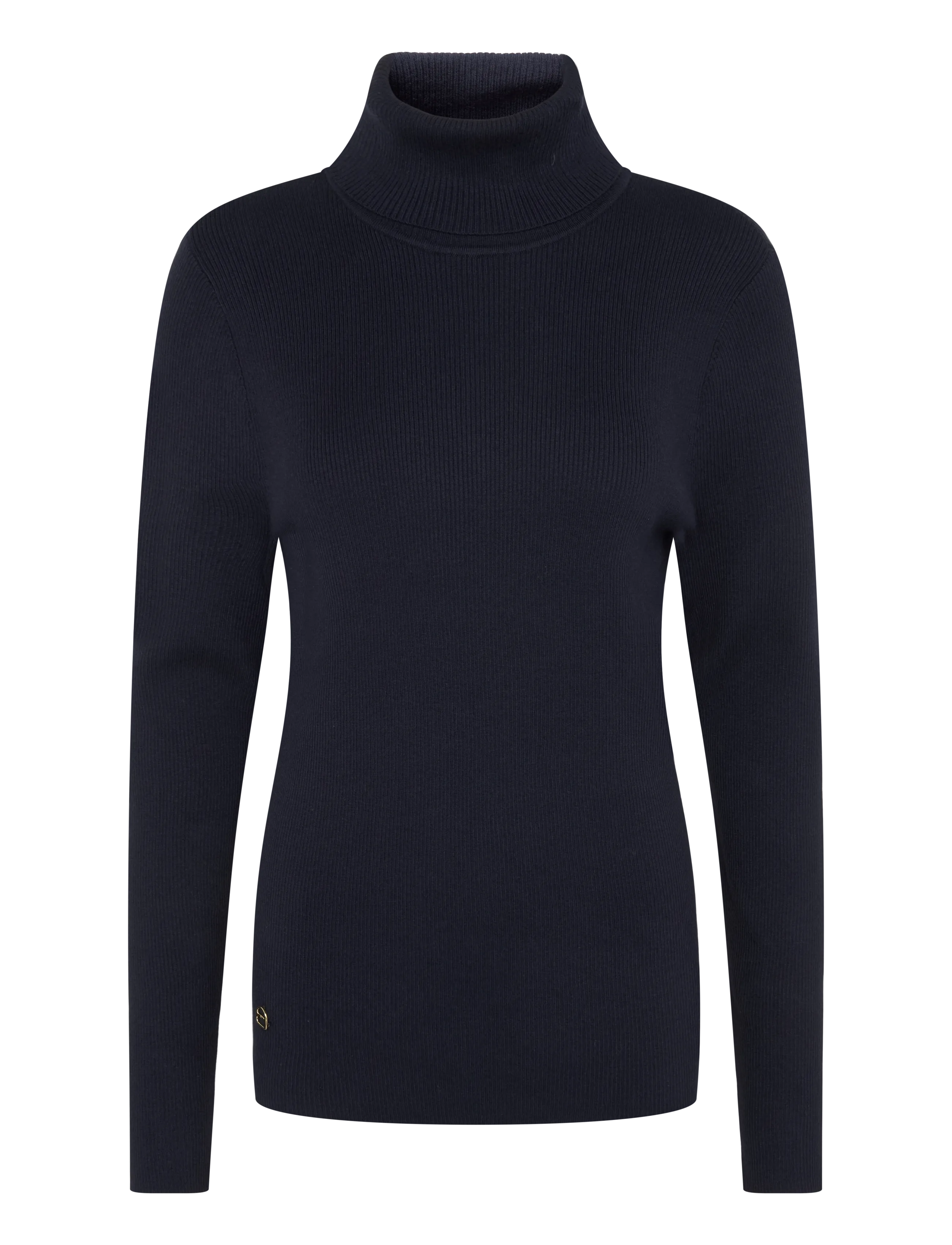 Lauren Ralph Lauren Cotton-Blend Ribbed Turtleneck - Lauren Ralph Lauren - LAUREN NAVY / navy