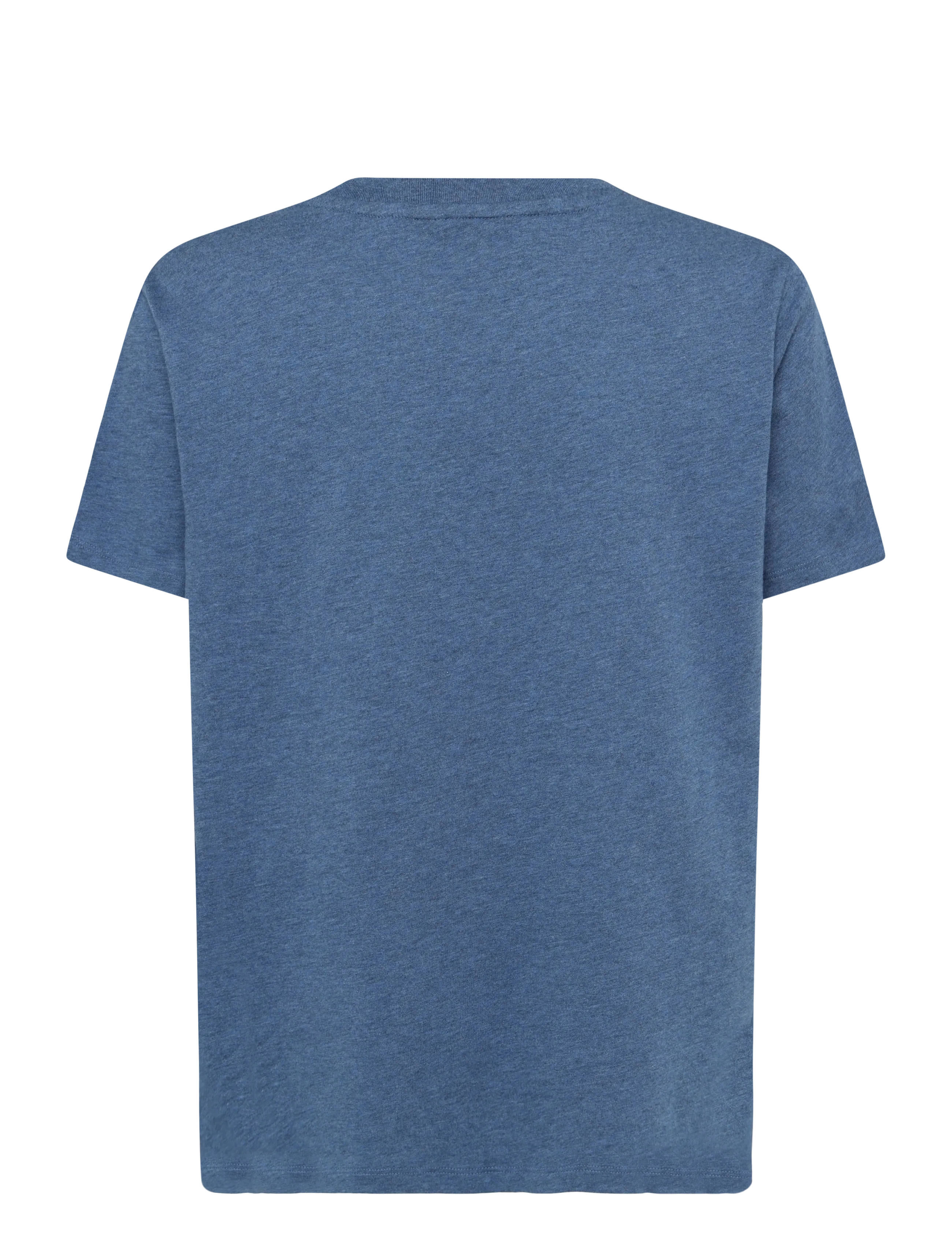 Lauren Ralph Lauren - Embroidered-Crest Heathered Jersey Tee - t-shirts - inky blue - 2