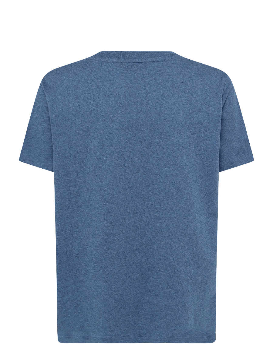 Lauren Ralph Lauren - Embroidered-Crest Heathered Jersey Tee - t-shirts - inky blue - 2