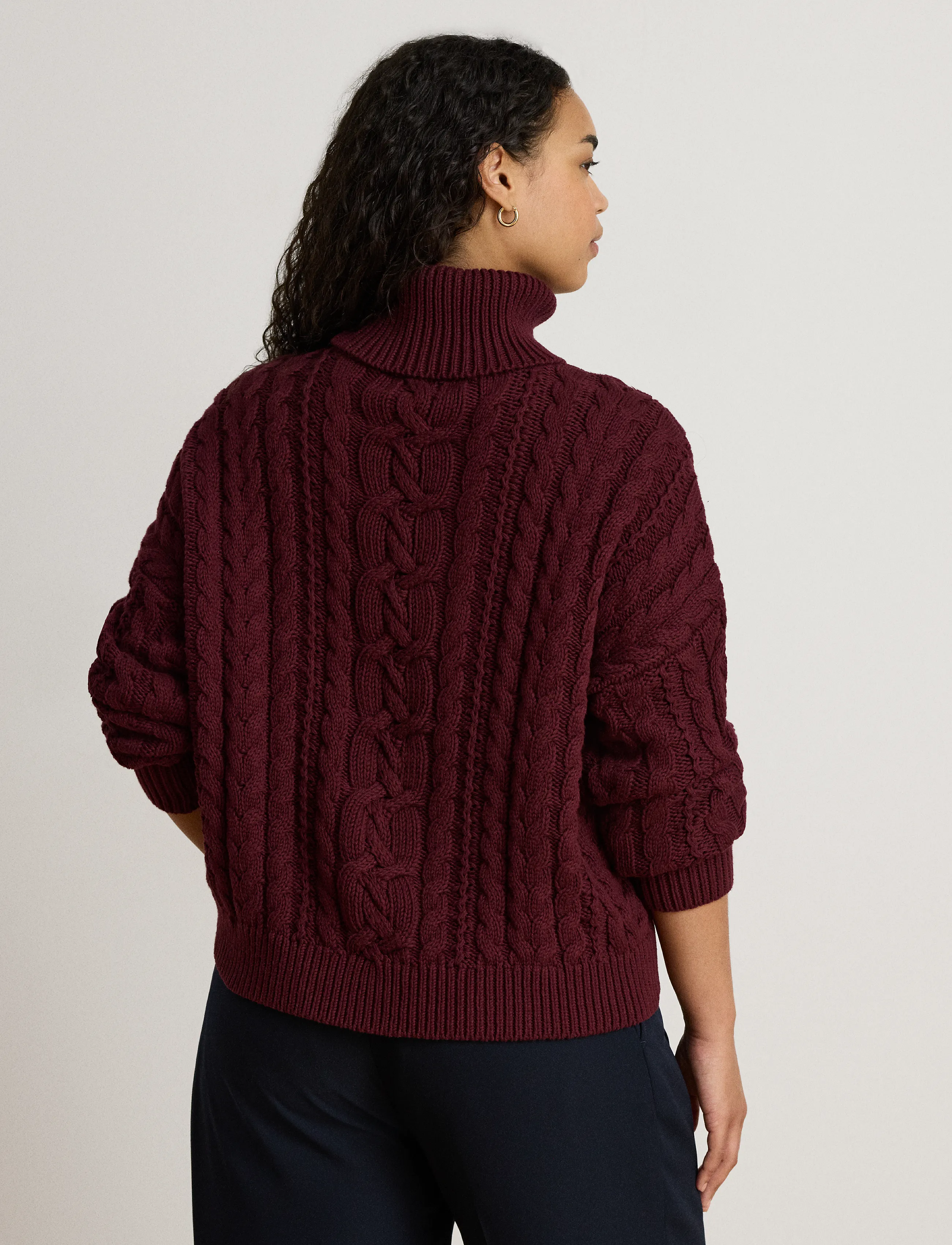 Lauren Ralph Lauren Cable-Knit Cotton Turtleneck Sweater polotröjor dam – bild 7
