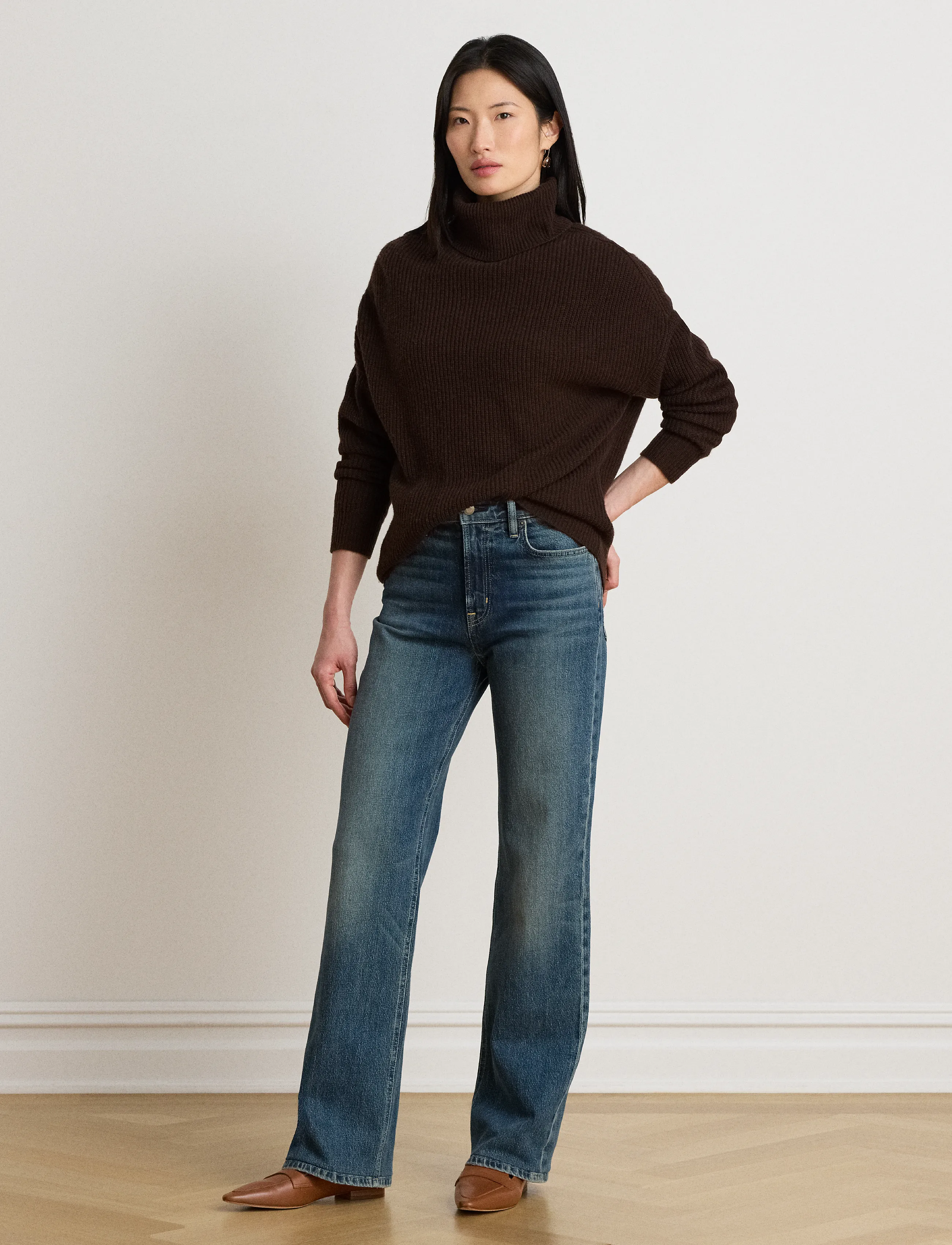 Lauren Ralph Lauren - WOOL CASHMERE-SWEATER-PULLOVER - circuit brown - 4