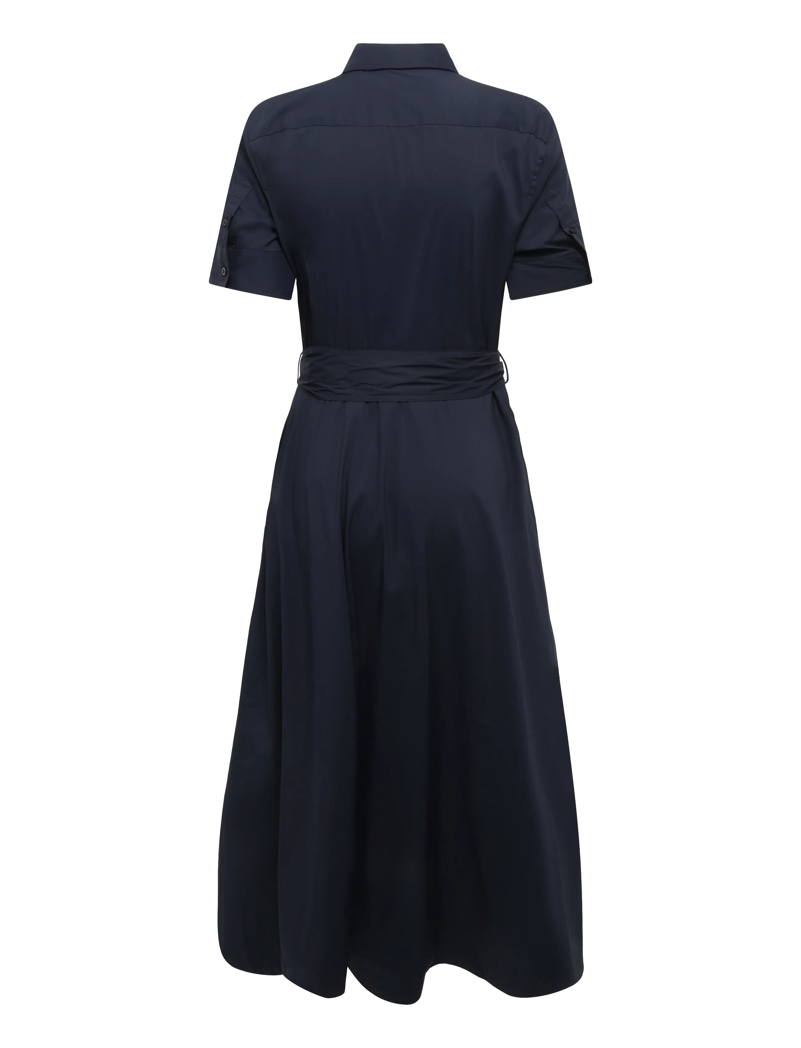 Lauren Ralph Lauren - Belted Stretch-Cotton-Blend Shirtdress - särkkleidid - lauren navy - 2
