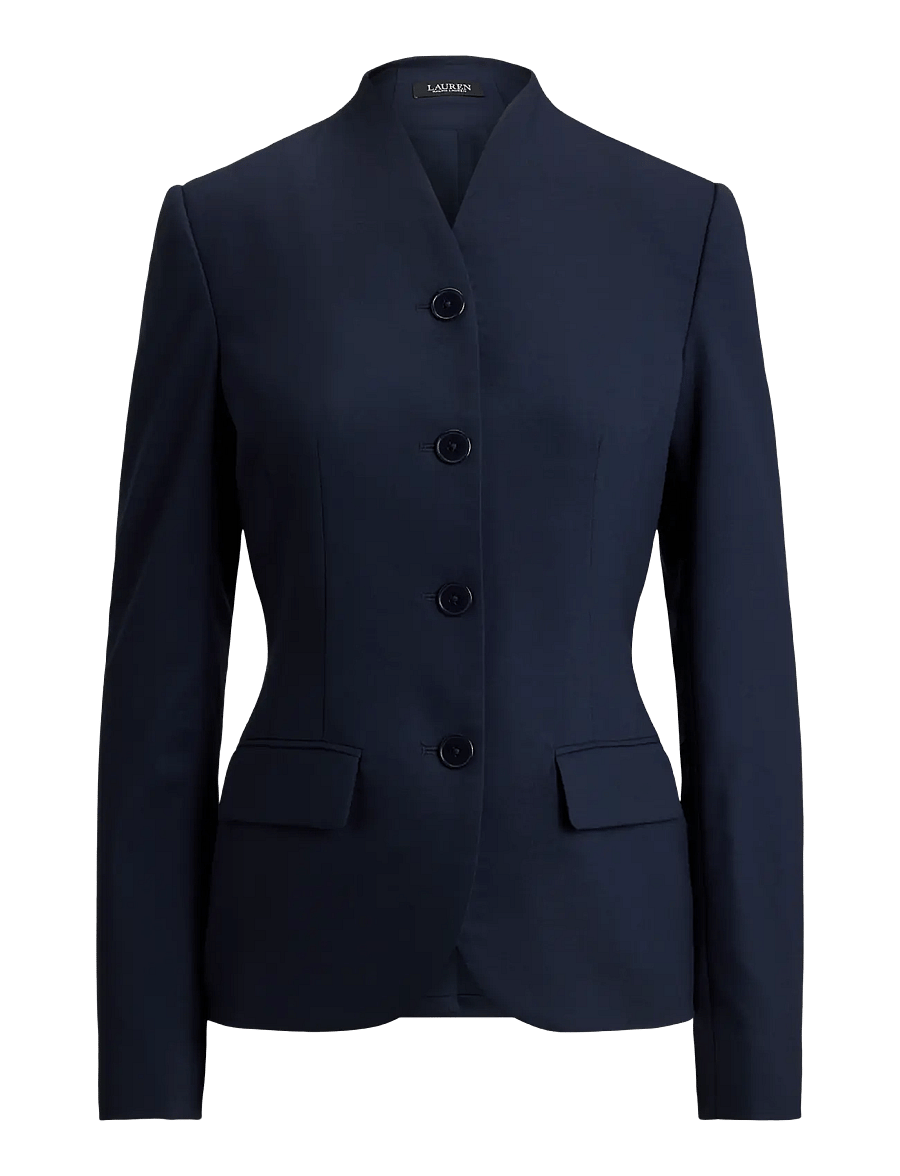 Lauren Ralph Lauren - ST LT WT WOOL CRP-WVN-BLAZER/SPORT - single breasted blazers - lauren navy - 0