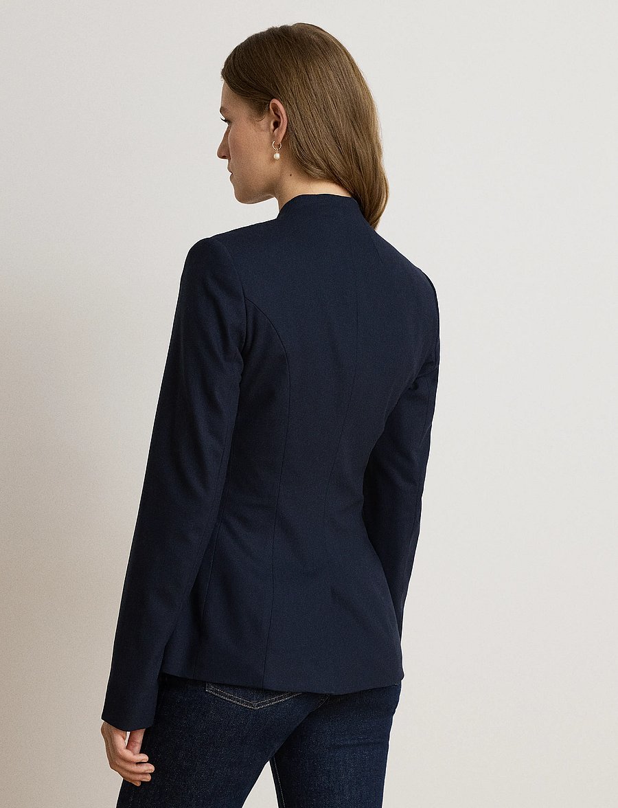 Lauren Ralph Lauren - ST LT WT WOOL CRP-WVN-BLAZER/SPORT - single breasted blazers - lauren navy - 1
