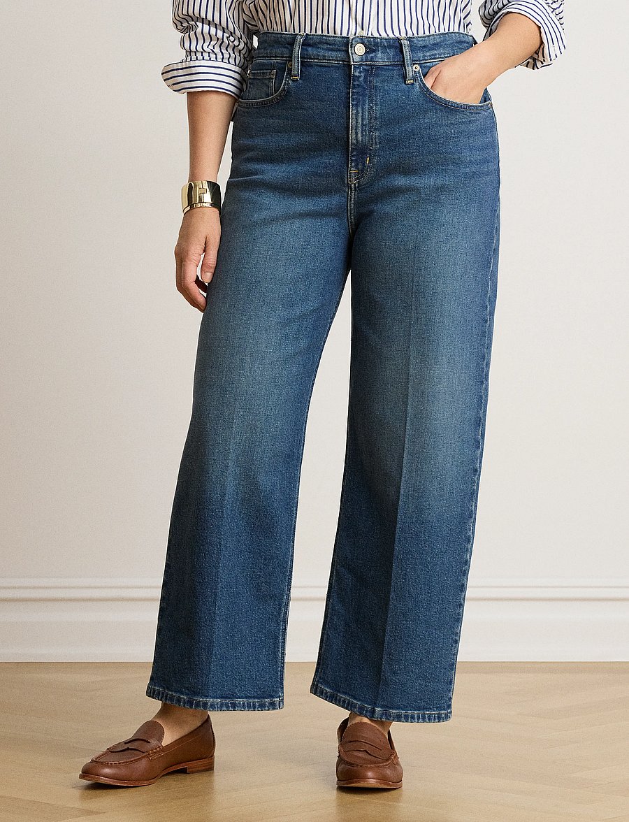 Lauren Ralph Lauren - High-Rise Relaxed Straight Jean - raka jeans - atlantic blue was - 0