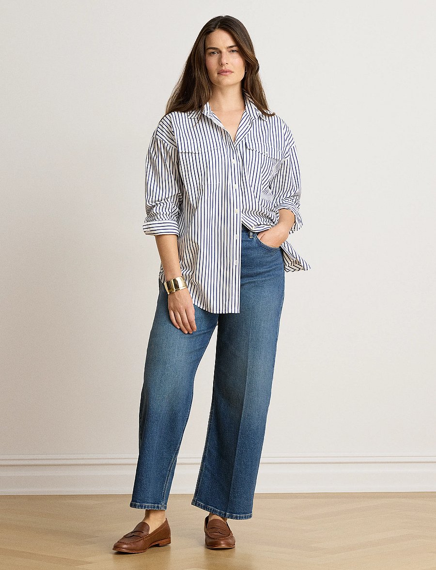 Lauren Ralph Lauren - High-Rise Relaxed Straight Jean - raka jeans - atlantic blue was - 4
