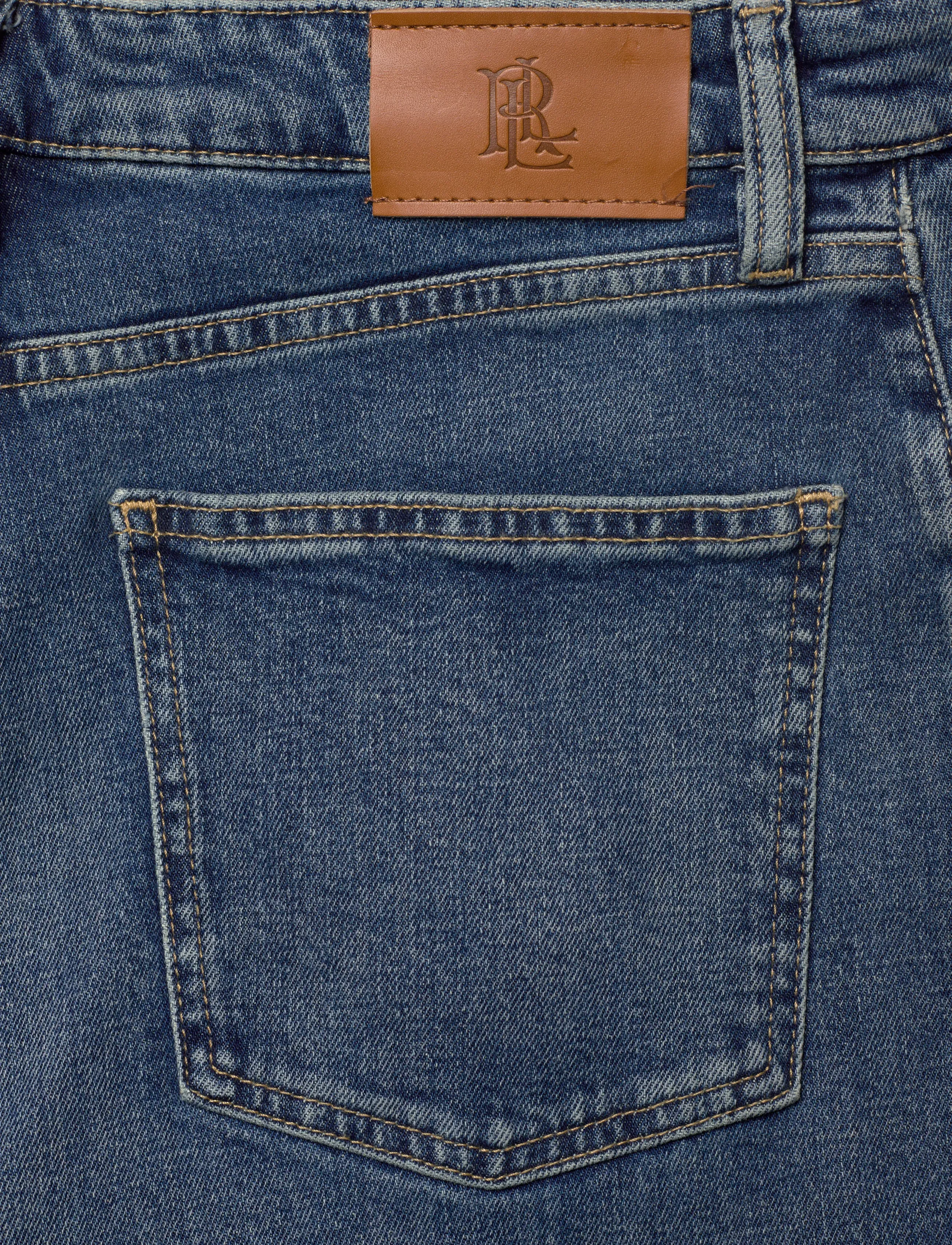 Lauren Ralph Lauren - High-Rise Straight Jean - alt eriti laia säärega teksad - atlantic blue was - 4