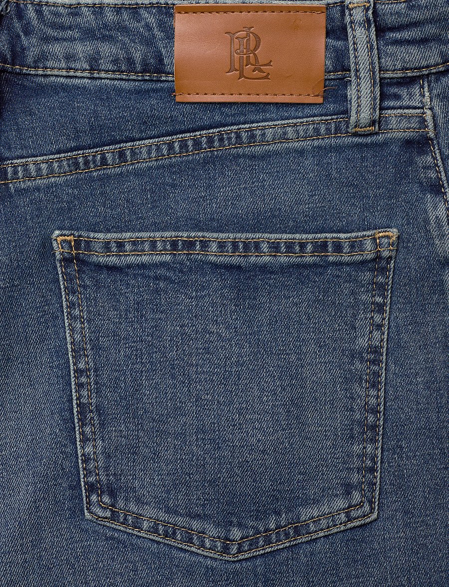 Lauren Ralph Lauren - High-Rise Straight Jean - schlaghosen - atlantic blue was - 4