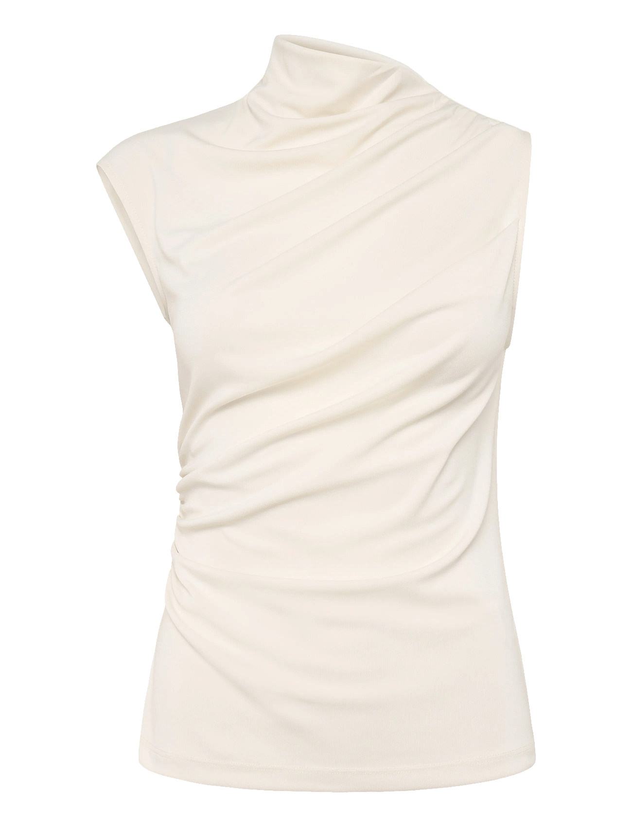 Lauren Ralph Lauren | Shirred Stretch Jersey Mockneck Top | S