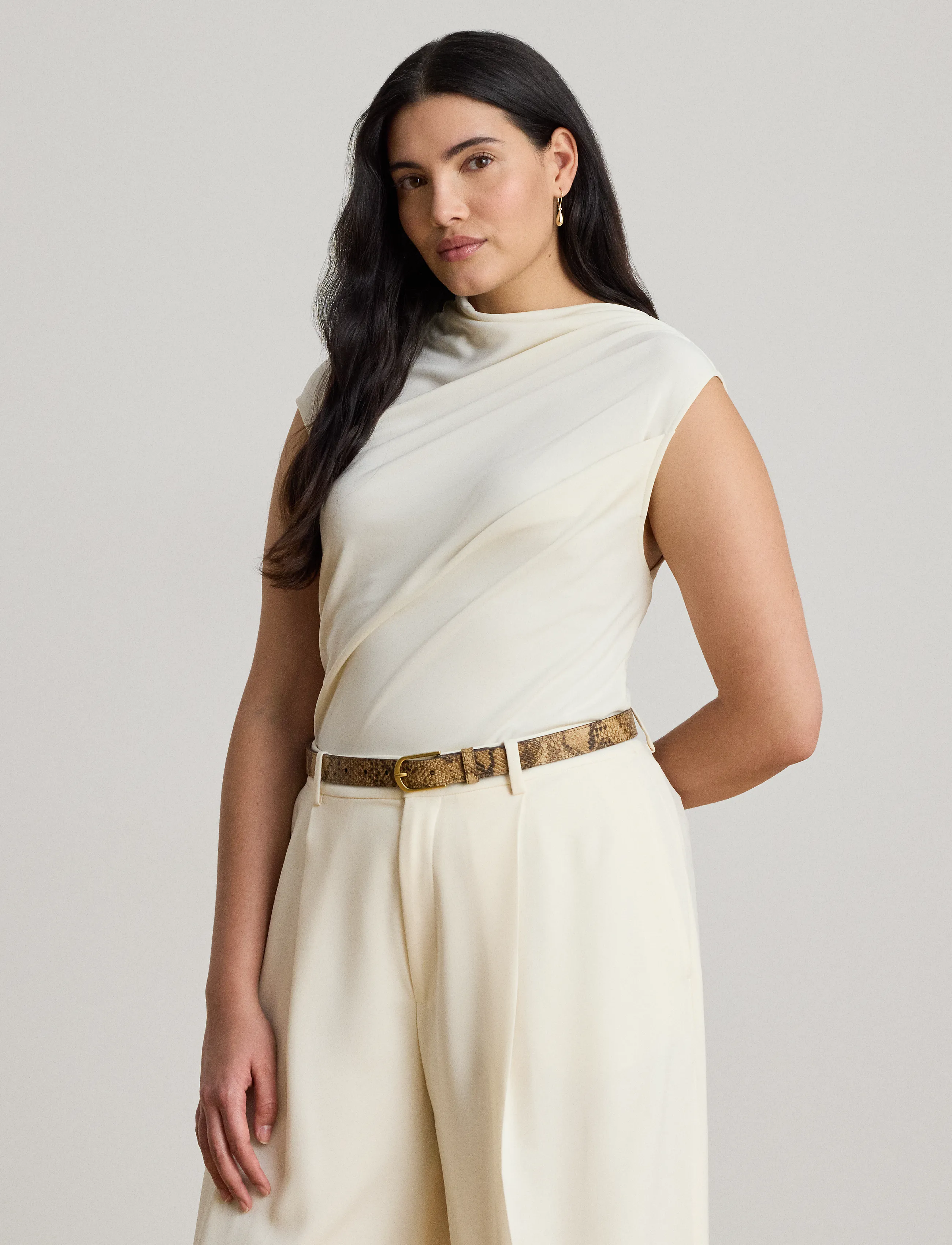 Lauren Ralph Lauren Shirred Stretch Jersey Mockneck Top toppar & linnen dam – bild 7
