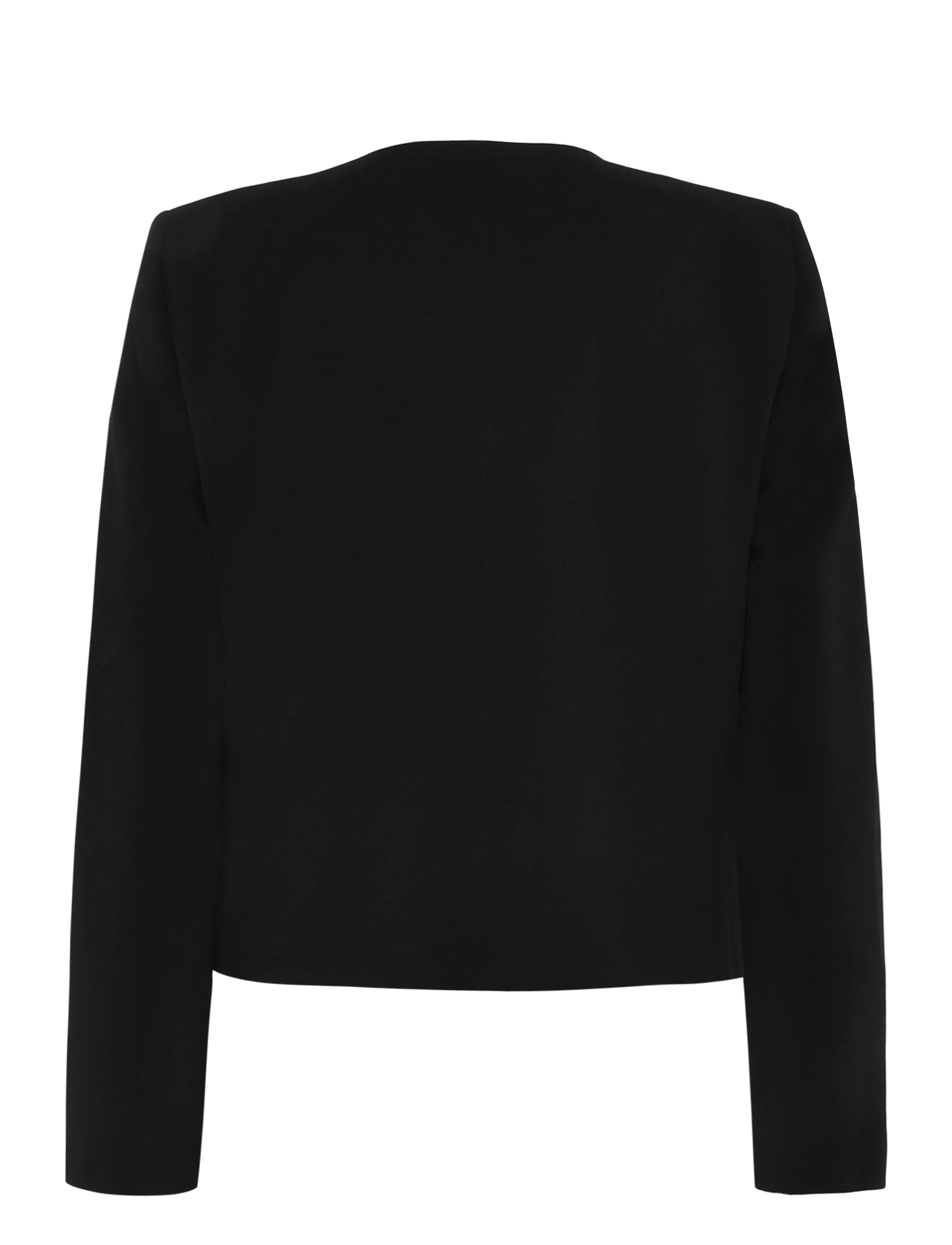 Lauren Ralph Lauren - Double-Breasted Sablé Crepe Jacket - zweireihige blazer - black - 2
