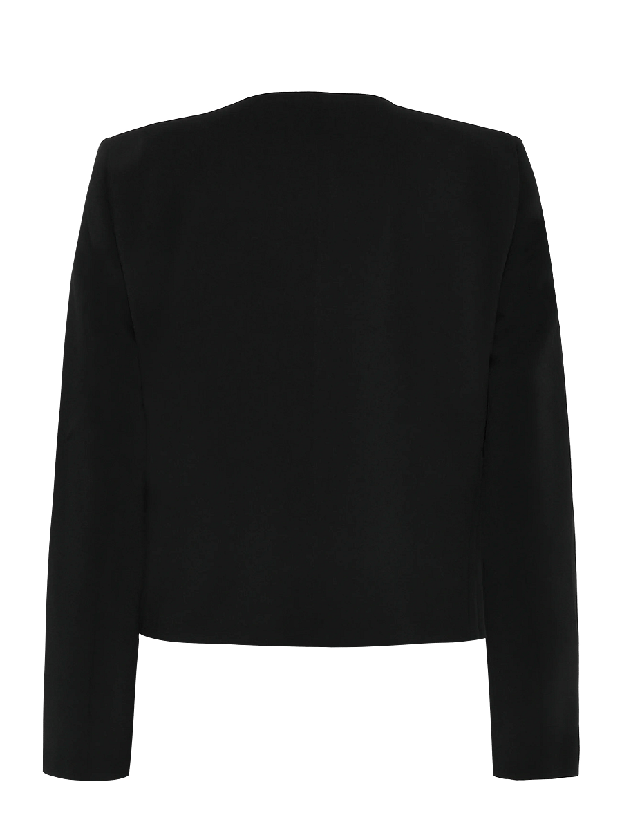 Lauren Ralph Lauren - Double-Breasted Sablé Crepe Jacket - zweireihige blazer - black - 2