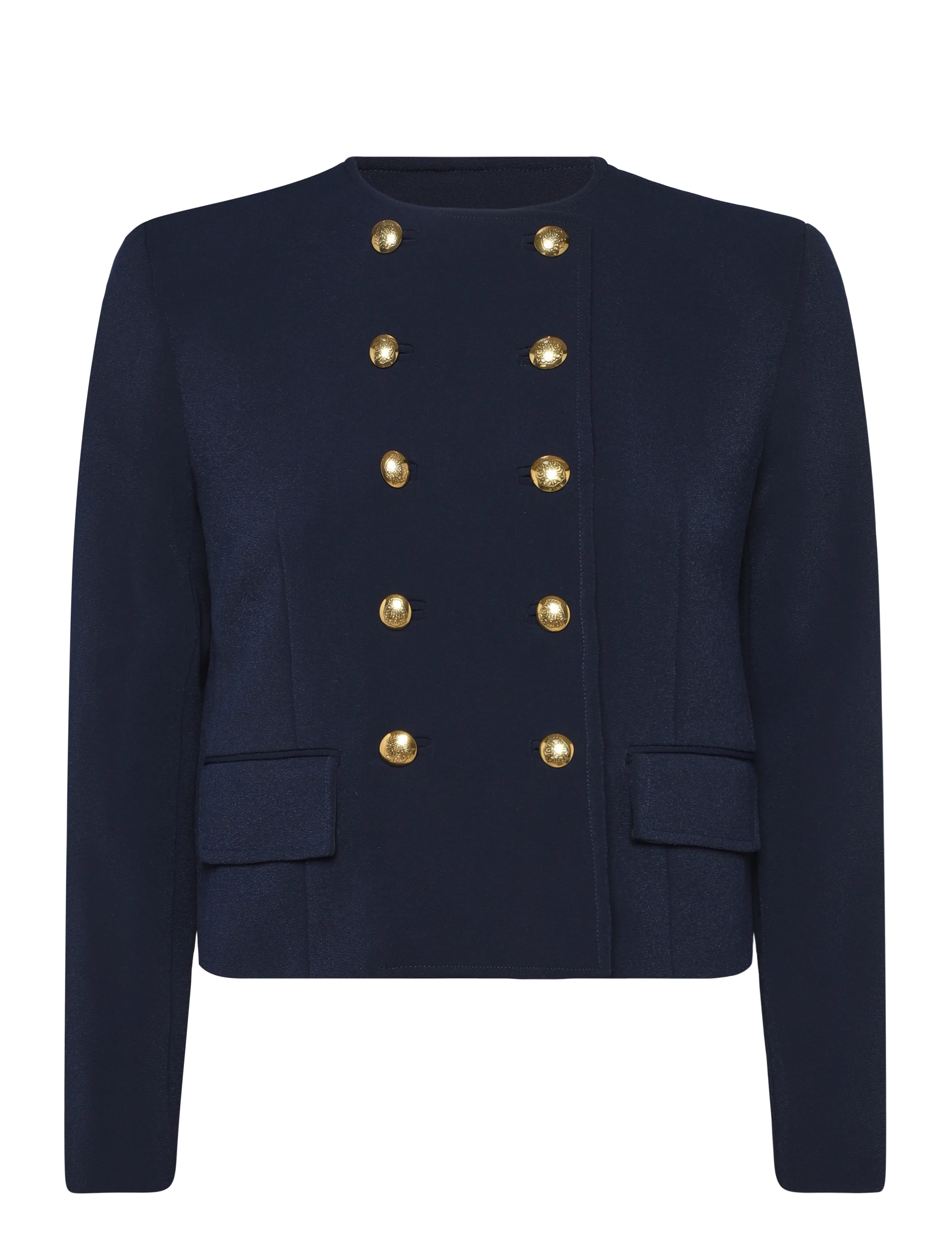 Lauren Ralph Lauren Double-Breasted Sablé Crepe Jacket - Neuheiten - LAUREN NAVY / navy