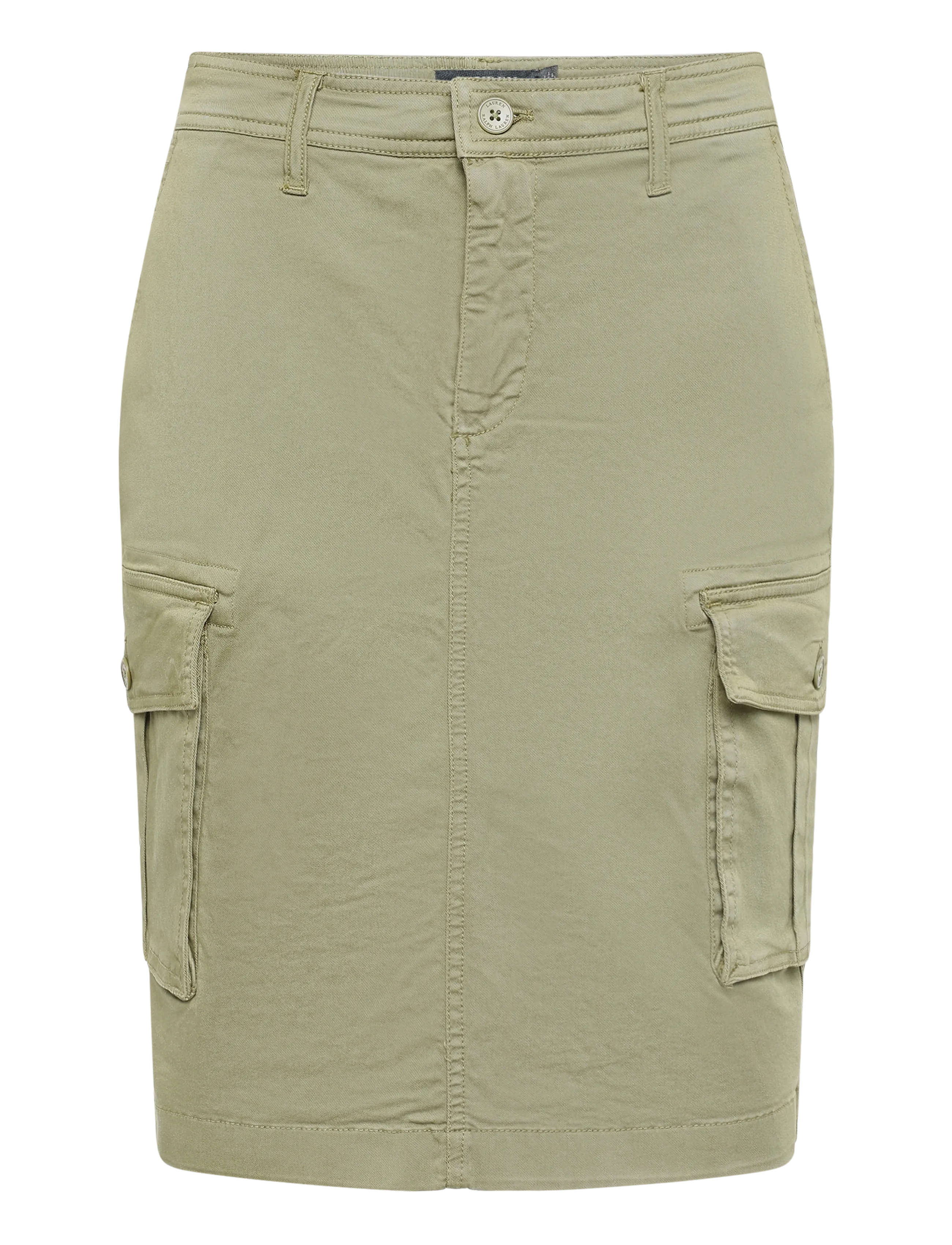 Lauren Ralph Lauren Stretch Chino Cargo Pencil Skirt - Transitional Layering - LIGHT AGAVE / khaki/green
