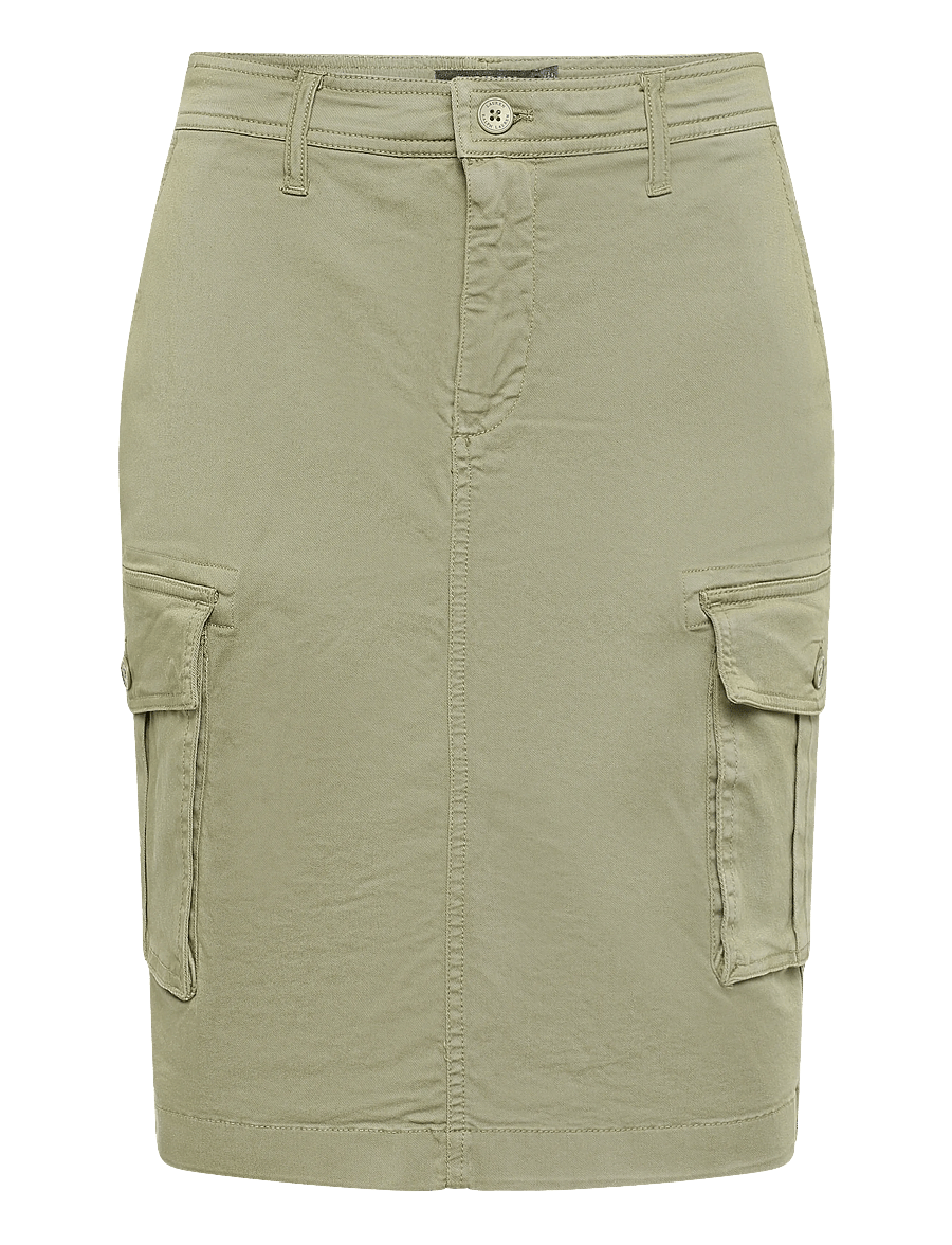 Lauren Ralph Lauren - Stretch Chino Cargo Pencil Skirt - midi nederdele - light agave - 1