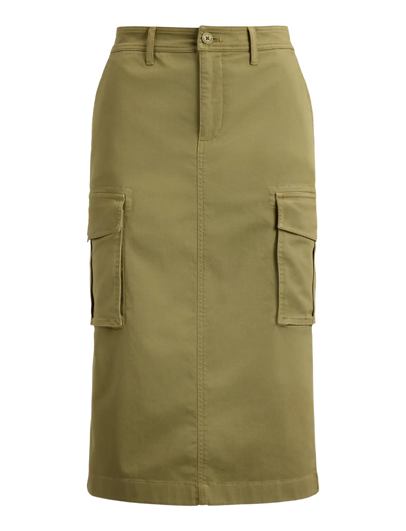 Lauren Ralph Lauren Stretch Chino Cargo Pencil Skirt - Transitional Layering - LIGHT AGAVE / khaki/green