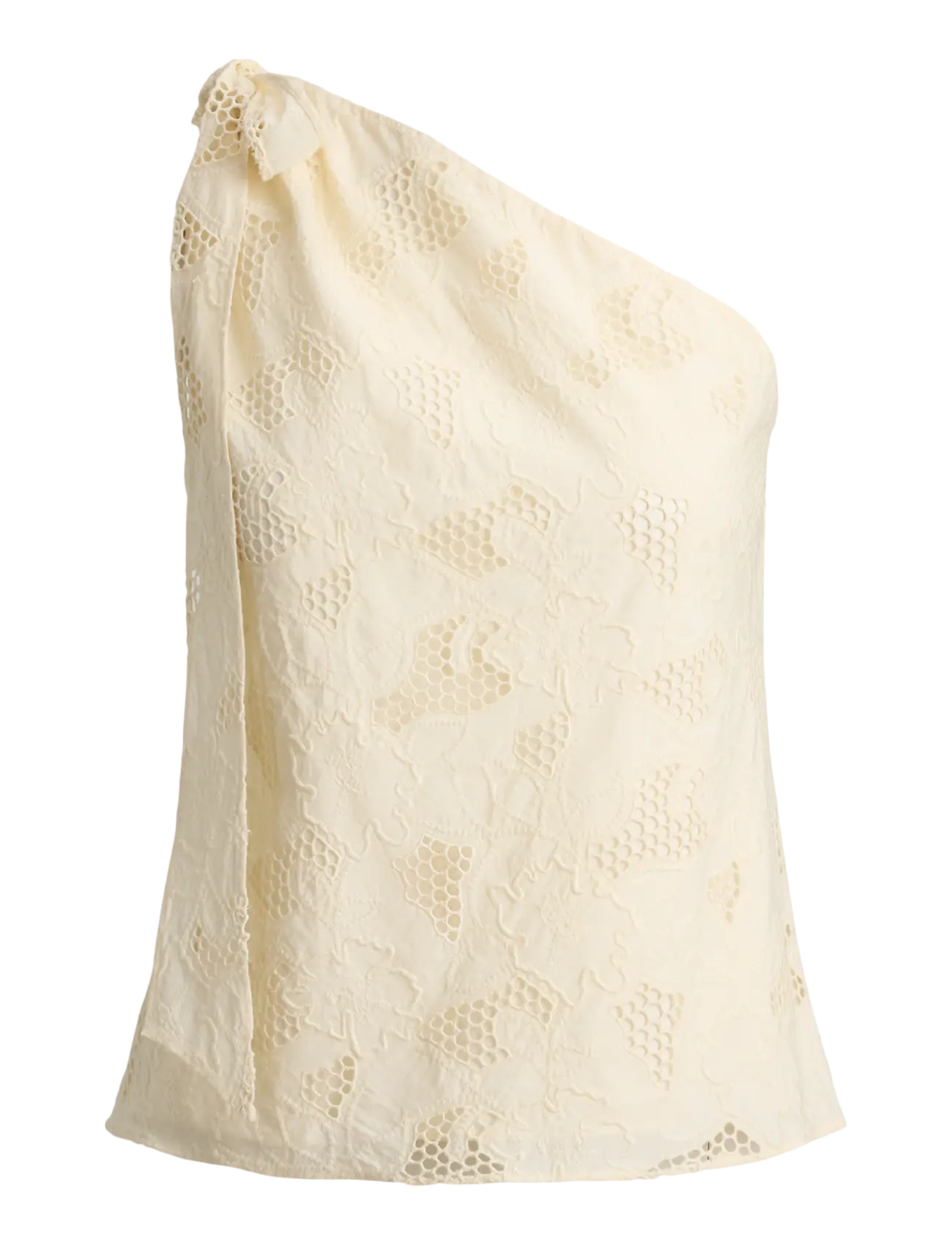 Lauren Ralph Lauren Floral-Eyelet Voile One-Shoulder Blouse - Kleidung - MASCARPONE CREAM / cream