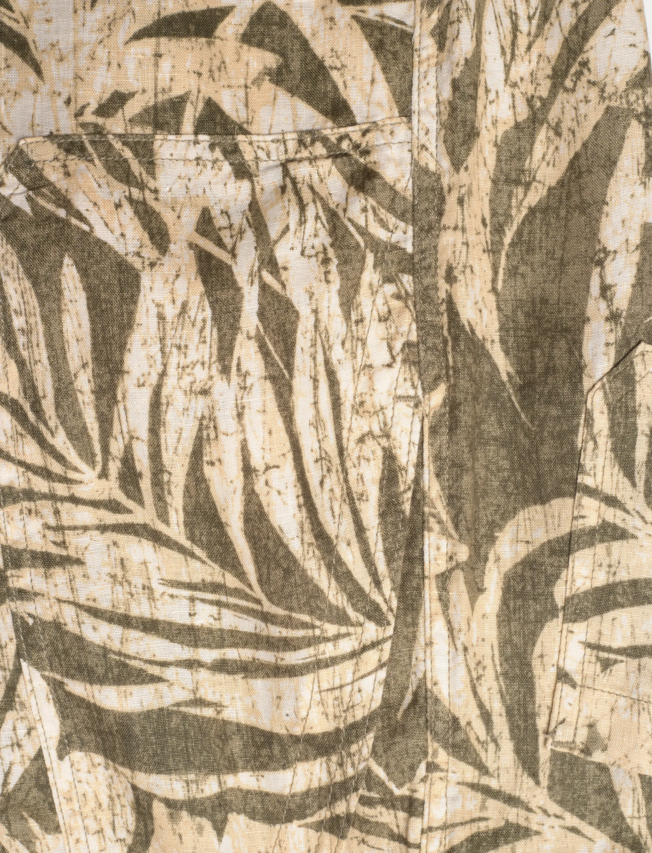 Lauren Ralph Lauren - Palm-Frond-Print Linen Wide-Leg Pant - hørbukser - olive multi - 2