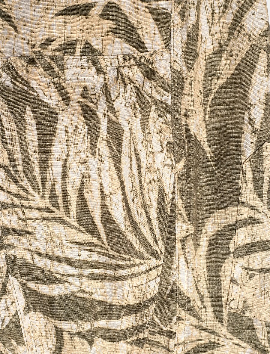 Lauren Ralph Lauren - Palm-Frond-Print Linen Wide-Leg Pant - hørbukser - olive multi - 2