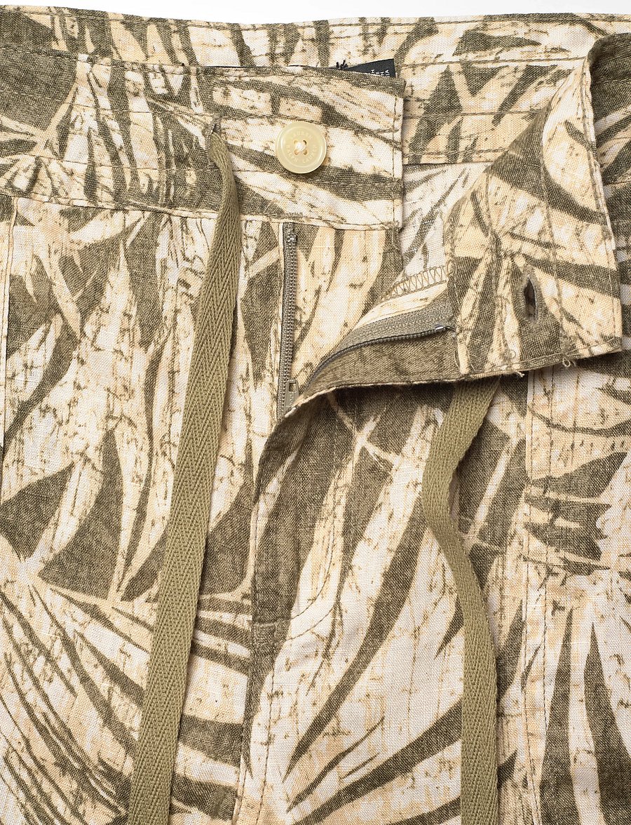 Lauren Ralph Lauren - Palm-Frond-Print Linen Wide-Leg Pant - hørbukser - olive multi - 3