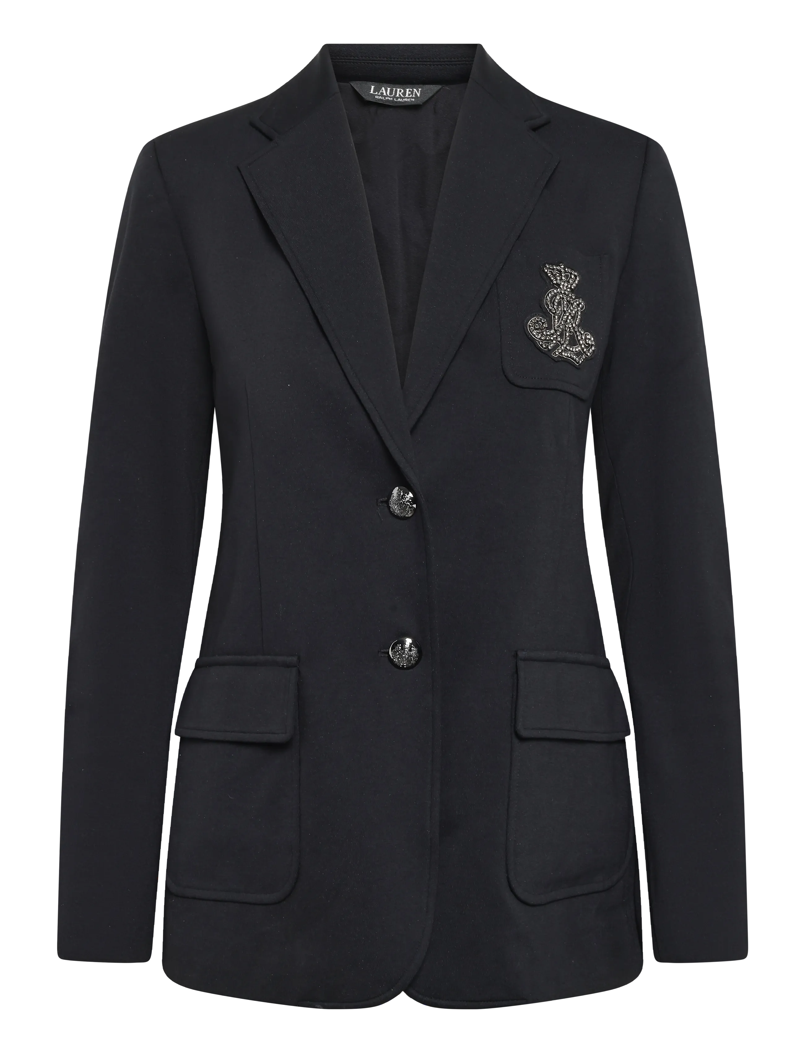 Lauren Ralph Lauren Rhinestone-Bullion Stretch Ponte Blazer - Riided - BLACK / black
