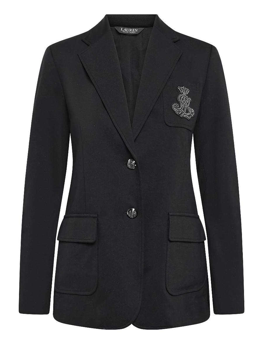 Lauren Ralph Lauren - Rhinestone-Bullion Stretch Ponte Blazer - einreihige blazer - black - 2
