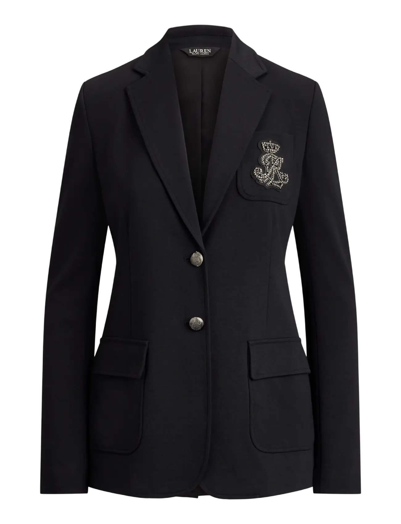 Lauren Ralph Lauren Rhinestone-Bullion Stretch Ponte Blazer - Blazere - BLACK / black