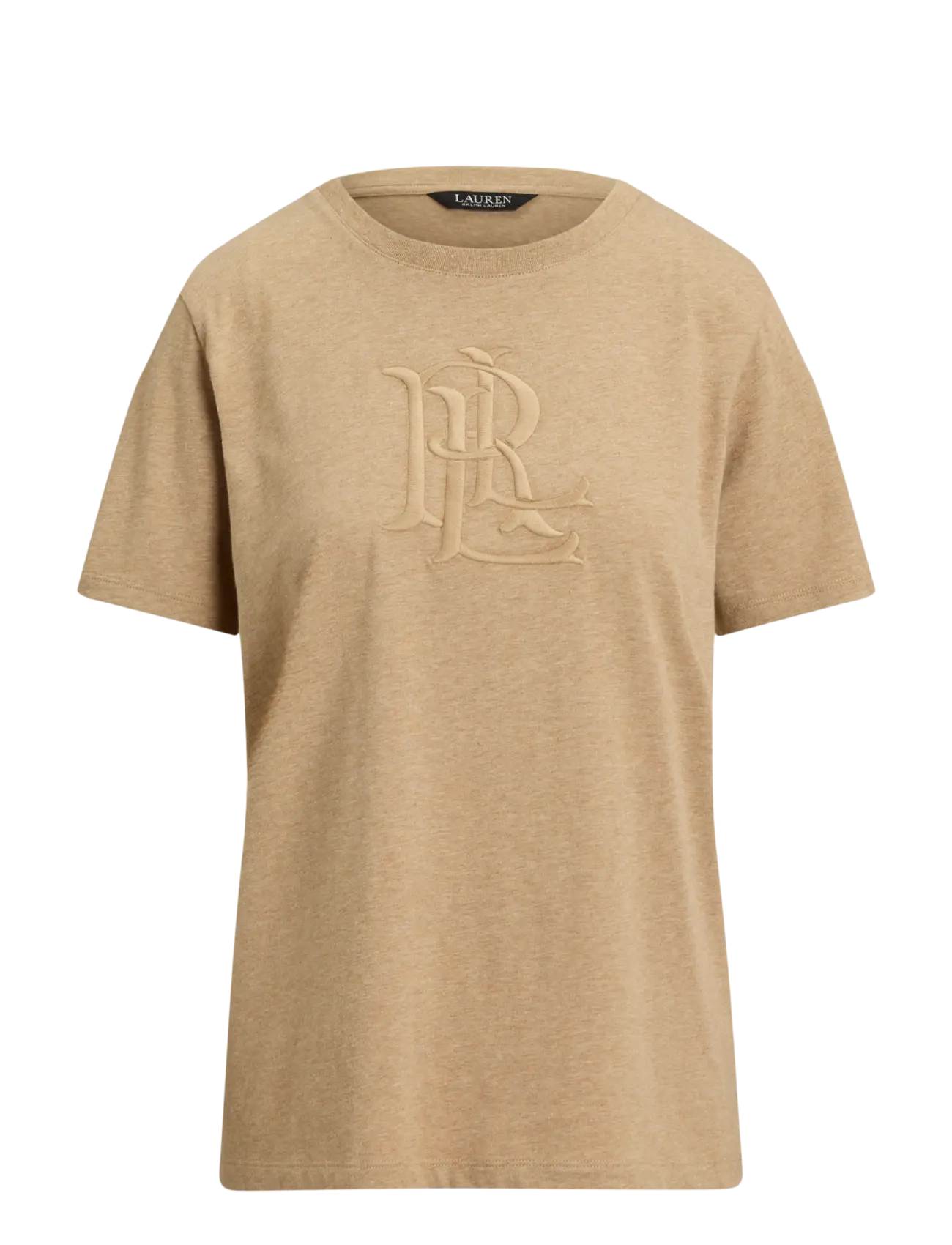 Lauren Ralph Lauren - COTTON JERSEY TDH-KNT-T-SHIRT - camel heather - 1