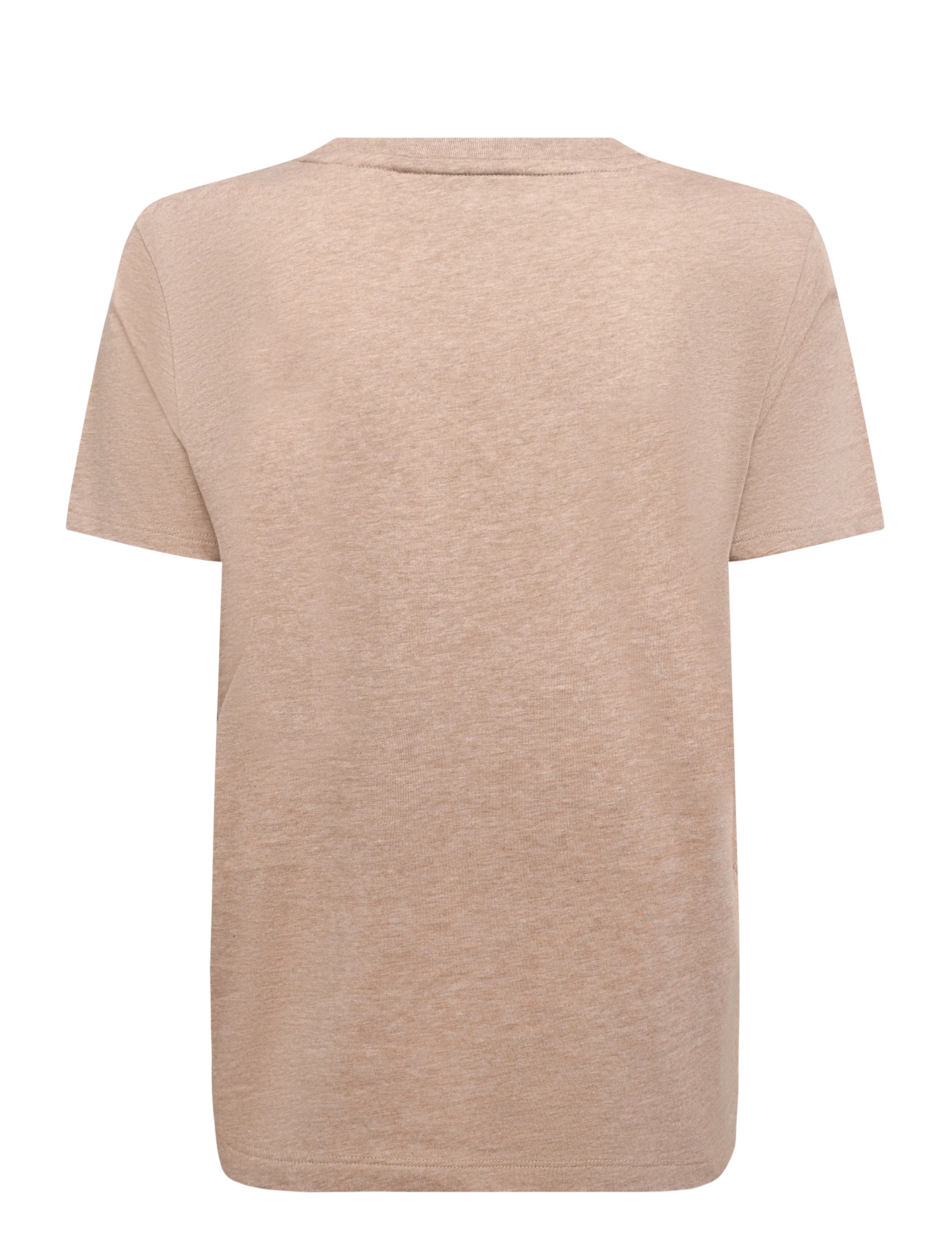 Lauren Ralph Lauren - Embroidered-Logo Heathered Jersey Tee - t-shirts - camel heather - 3