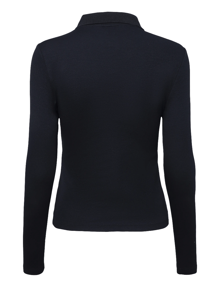 Lauren Ralph Lauren - Rib-Knit Long-Sleeve Polo Shirt - pikéer - lauren navy - 2