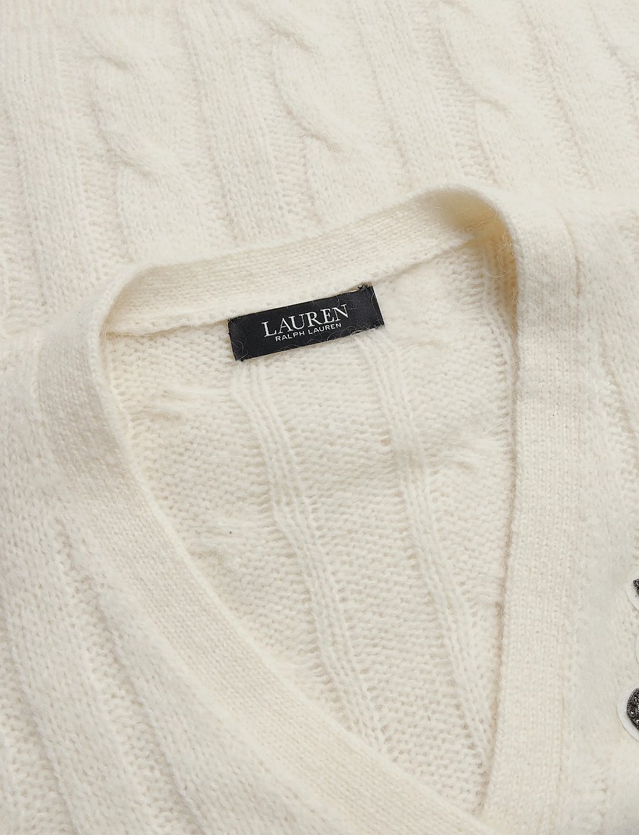Lauren Ralph Lauren - Bullion Cable-Knit Cardigan - strickjacken - mascarpone cream - 2