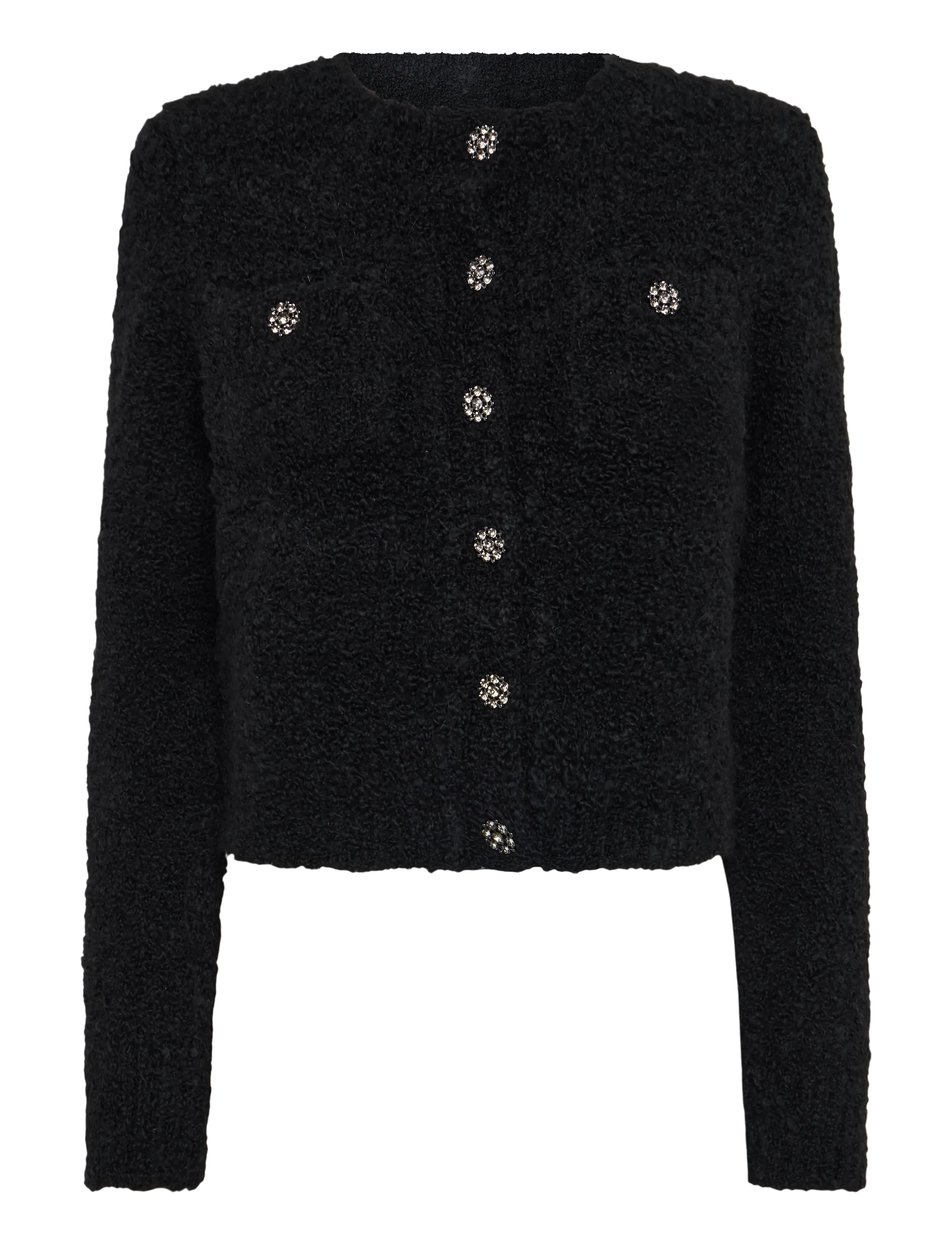 Lauren Ralph Lauren - Bouclé Crewneck Sweater Jacket - black - 1