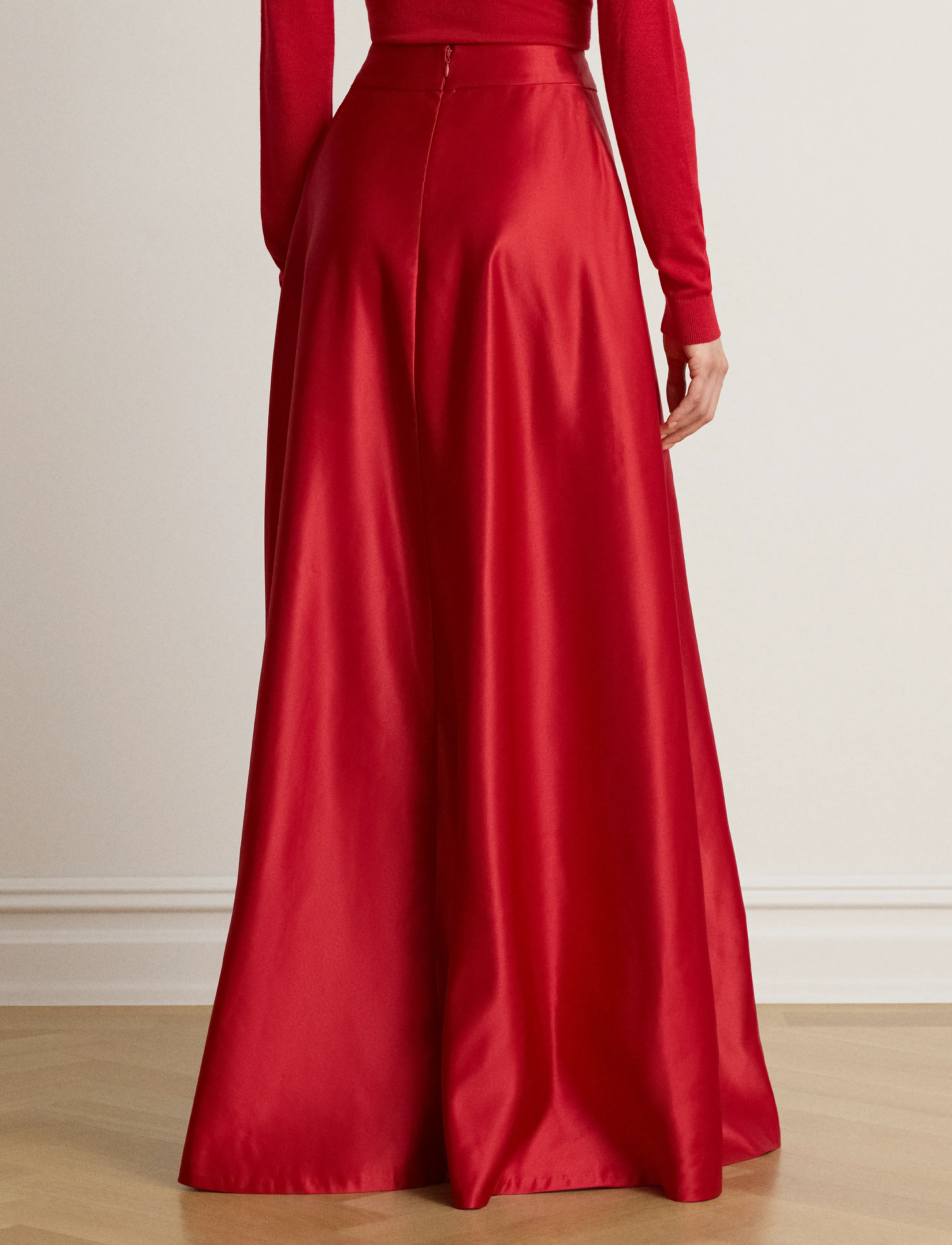 Lauren Ralph Lauren - Duchess Satin Maxiskirt - ralph red - 3
