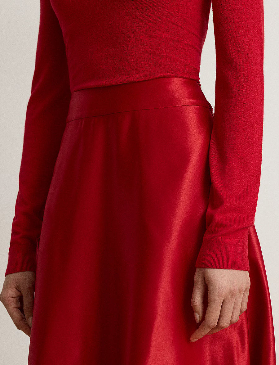 Lauren Ralph Lauren - Duchess Satin Maxiskirt - ralph red - 5