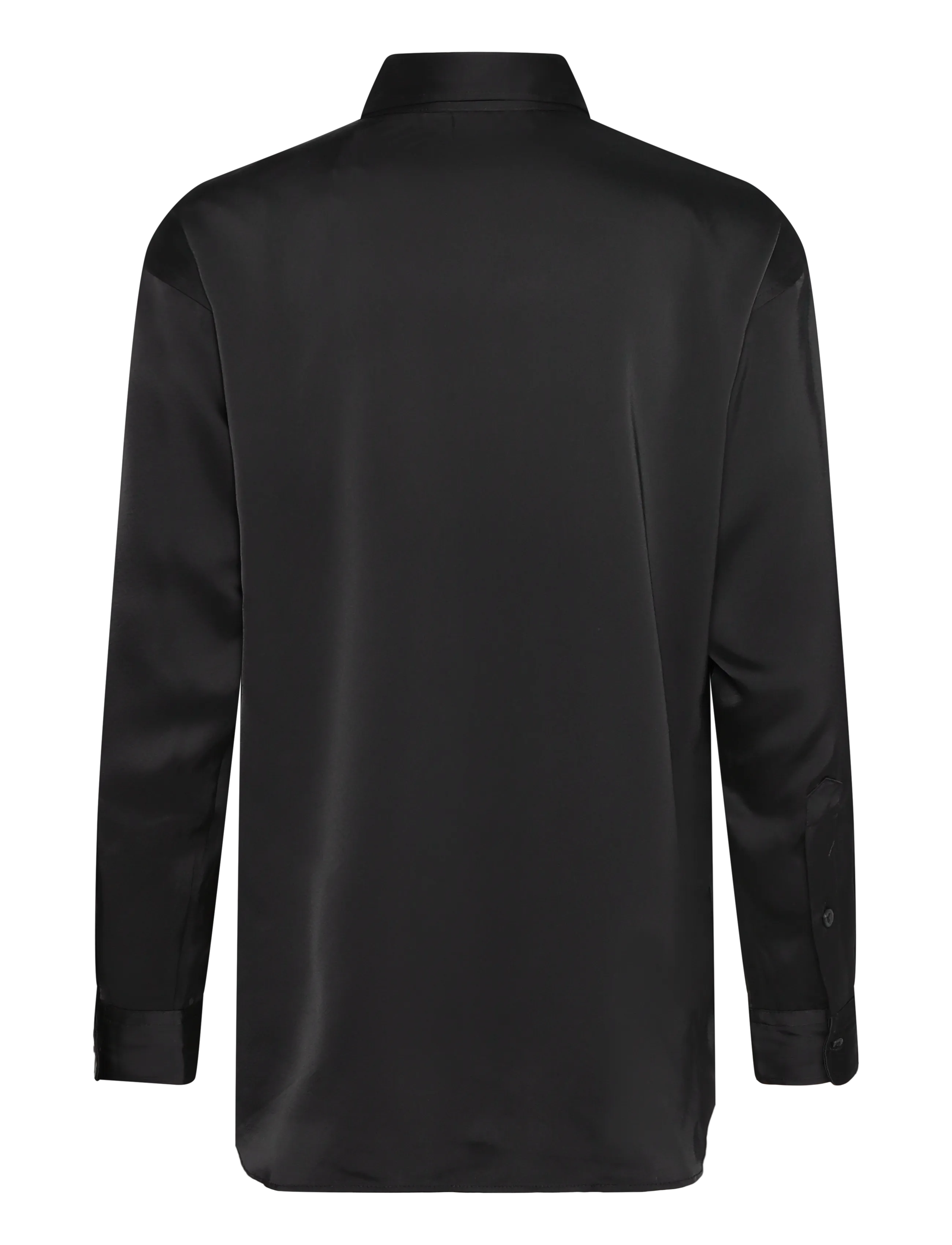 Lauren Ralph Lauren - Relaxed Fit Satin Charmeuse Shirt - langärmlige hemden - black - 2