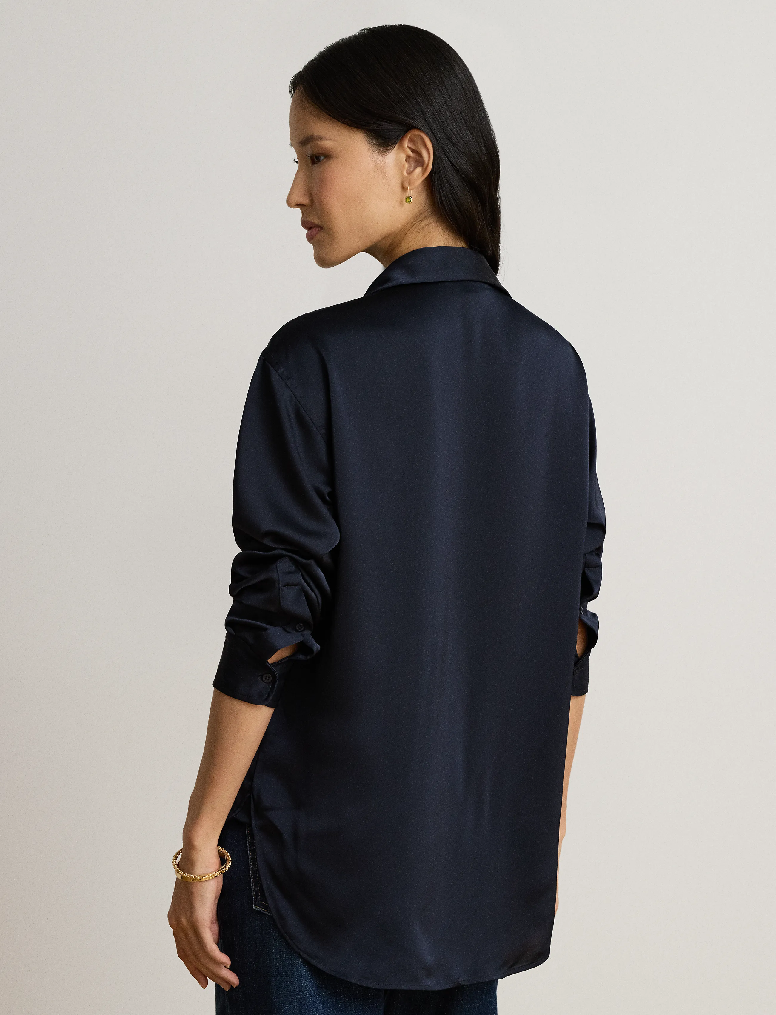 Lauren Ralph Lauren Relaxed Fit Satin Charmeuse Shirt skjortor dam – bild 2